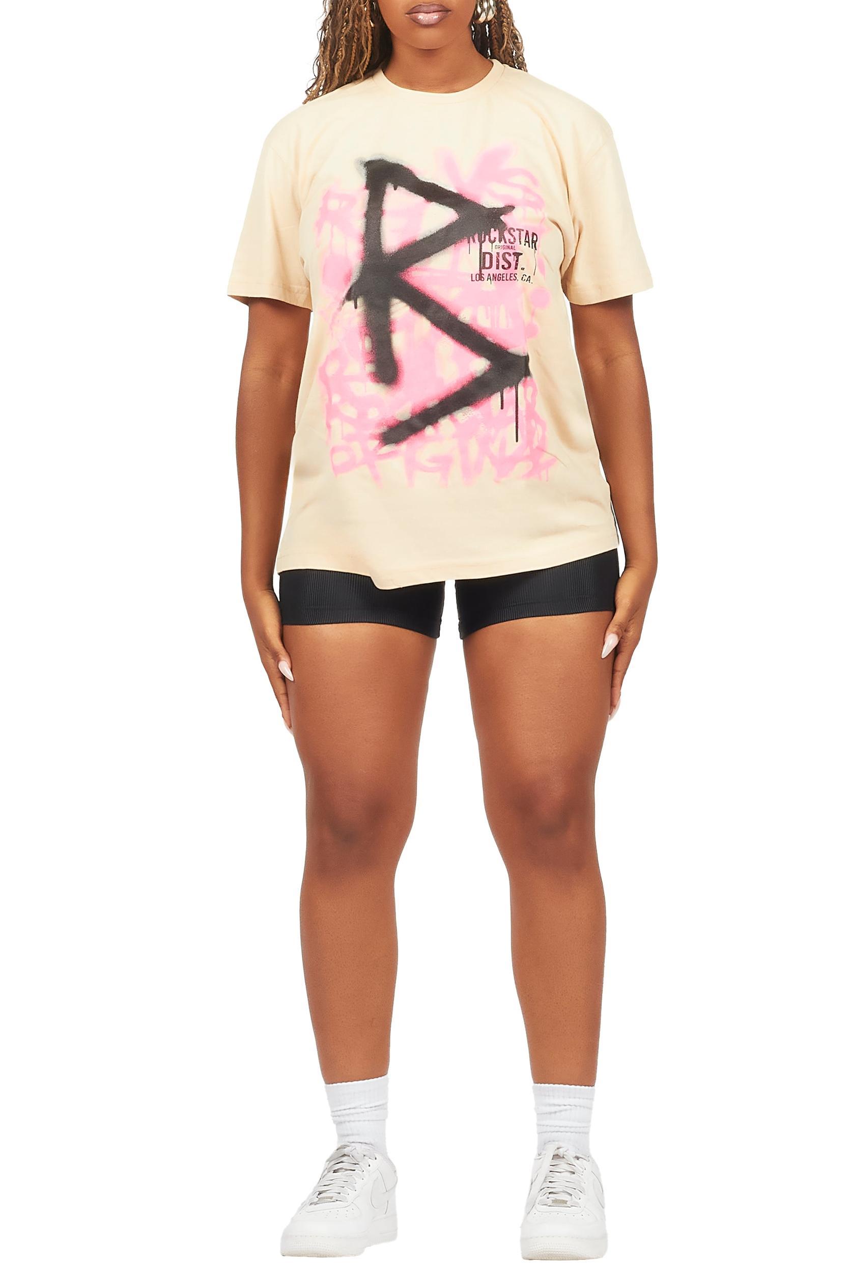 Nahomy Beige Oversized Tee Female Product Image
