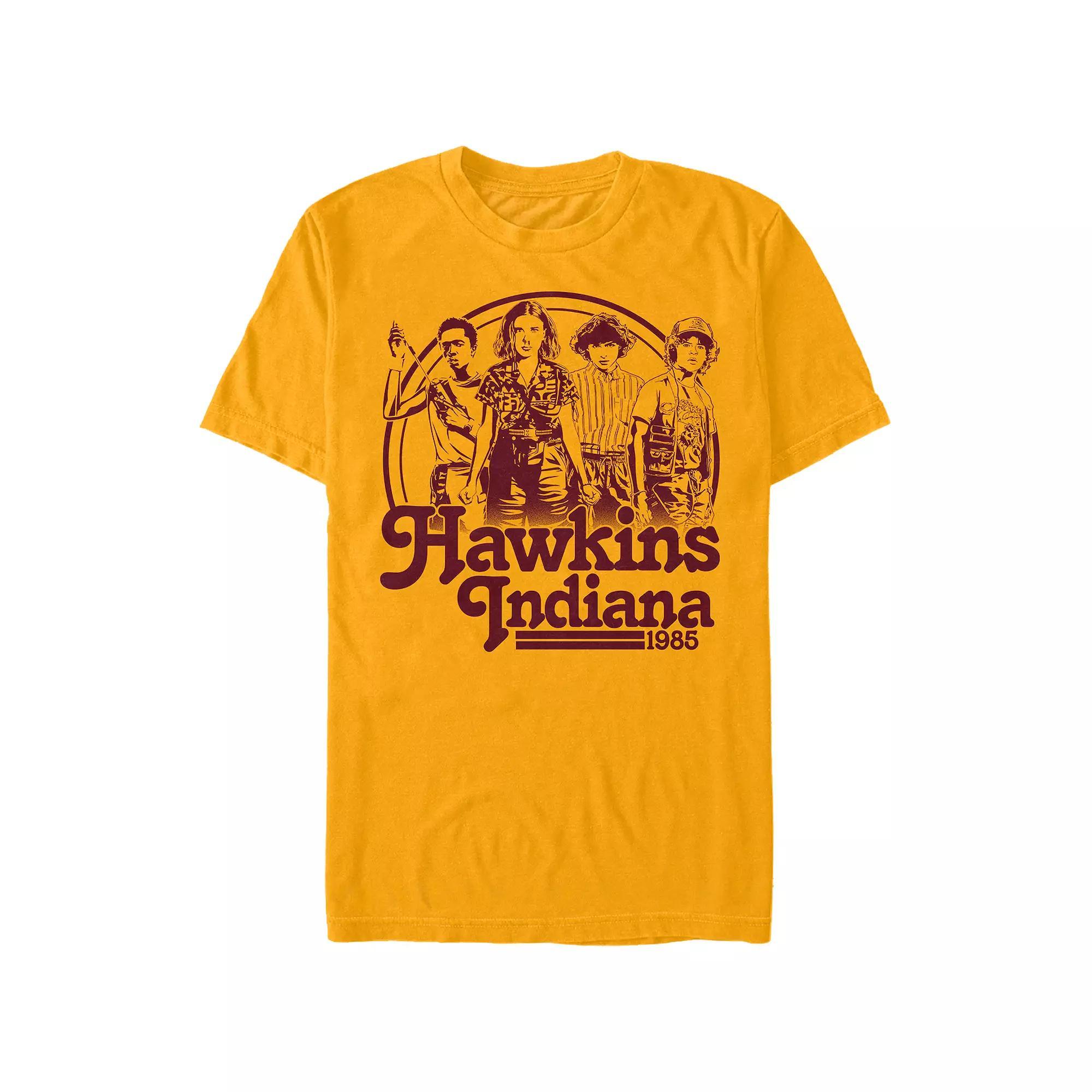 Mens Stranger Things Hawkins Indiana 1985 Graphic Tee Product Image