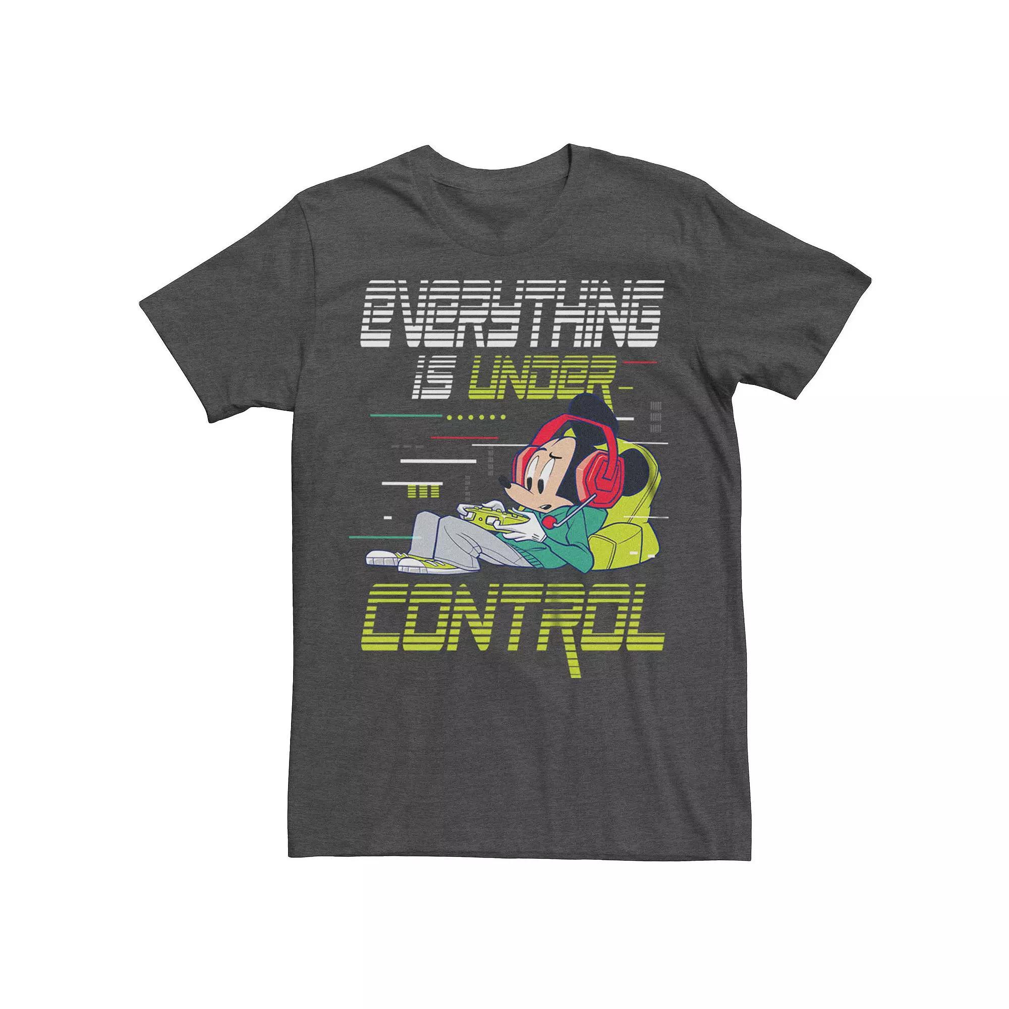 Disney's Mickey Mouse Men's Under Control Tee, Size: Large, Grey Heather Product Image