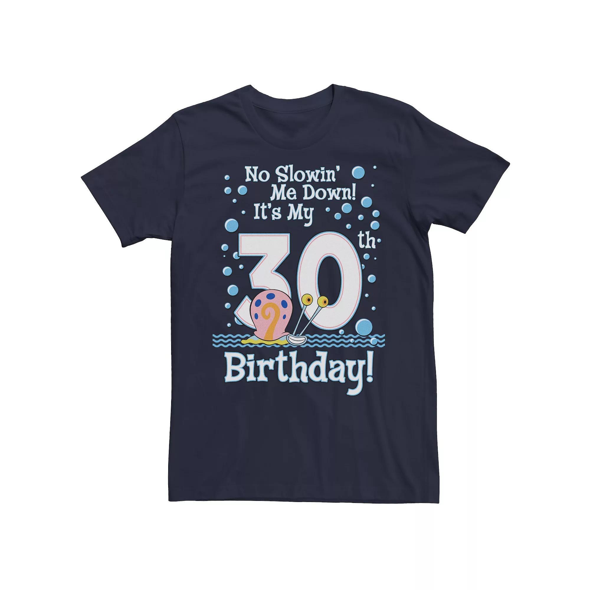Men's Spongebob Gary 30th Birthday Portrait Tee, Size: 3XL, Blue Product Image