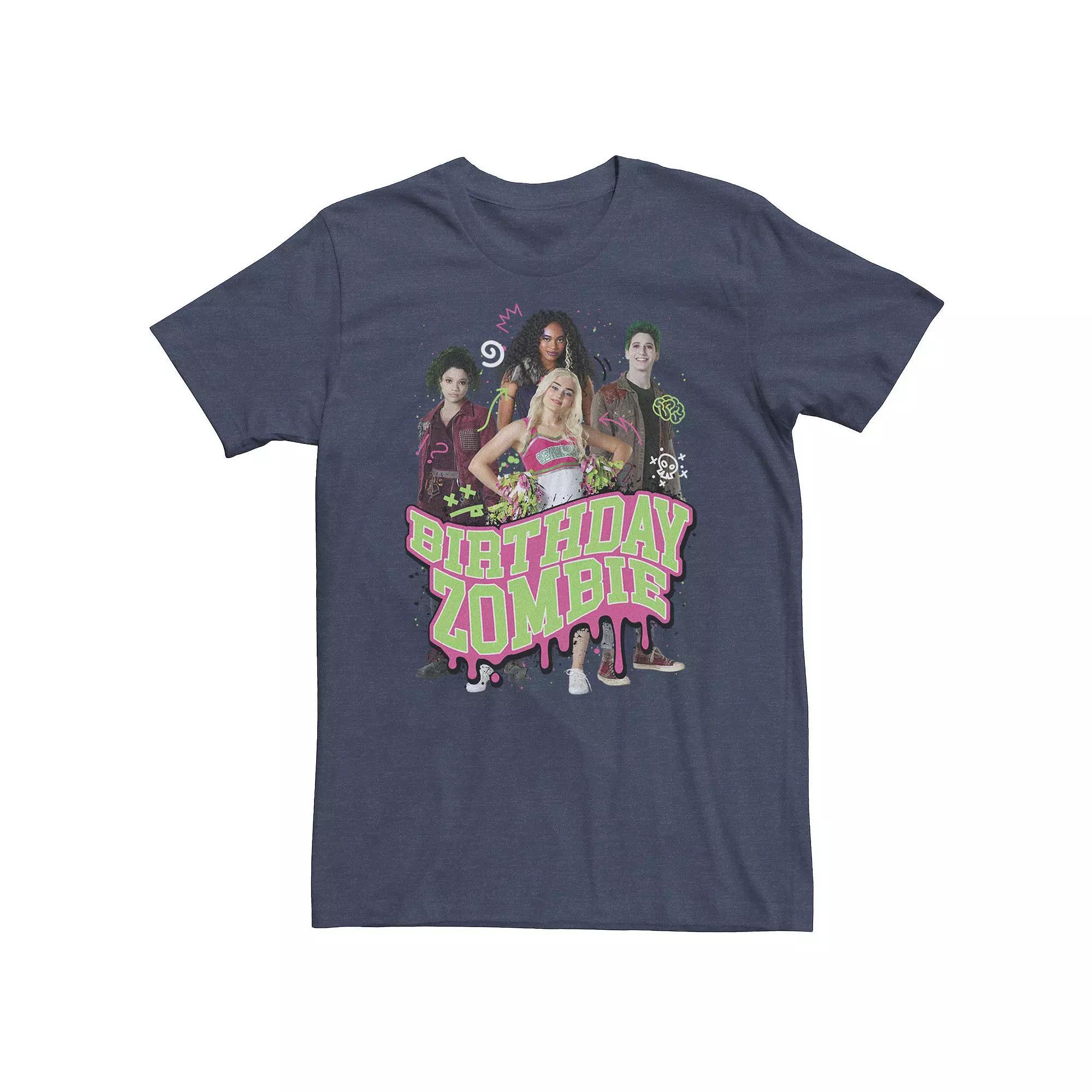 Big & Tall Disney Zombies Group Birthday Tee, Men's, Size: XL Tall, Navy Grey Product Image