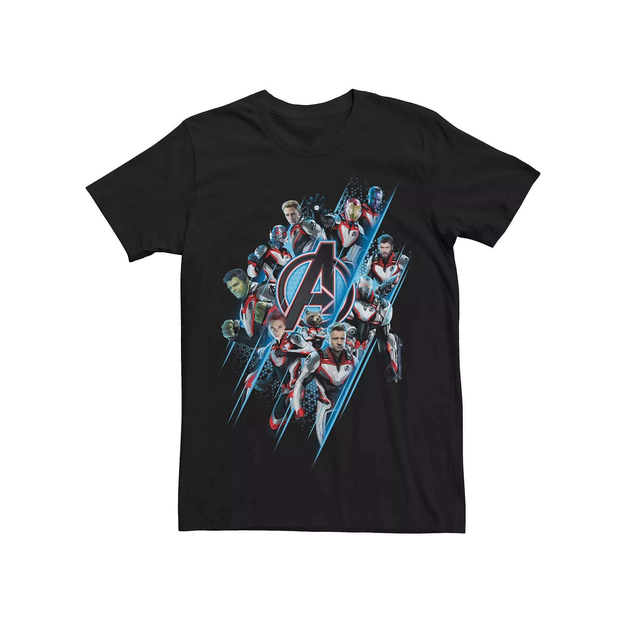 Men's Marvel Avengers Endgame Suited Up Group Tee, Size: XL, Black Product Image