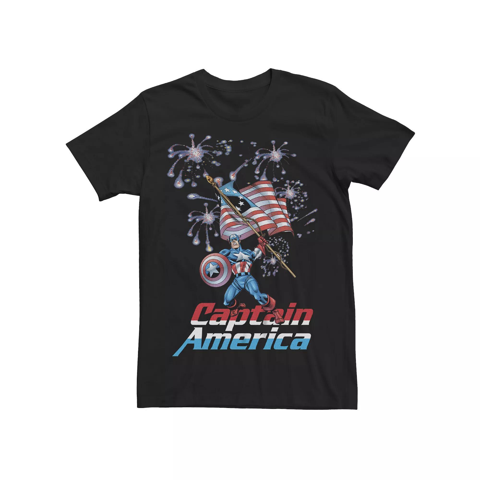 Mens Marvel Vintage Heroines Portrait Ugly Sweater Short Sleeve Tee Blue Product Image