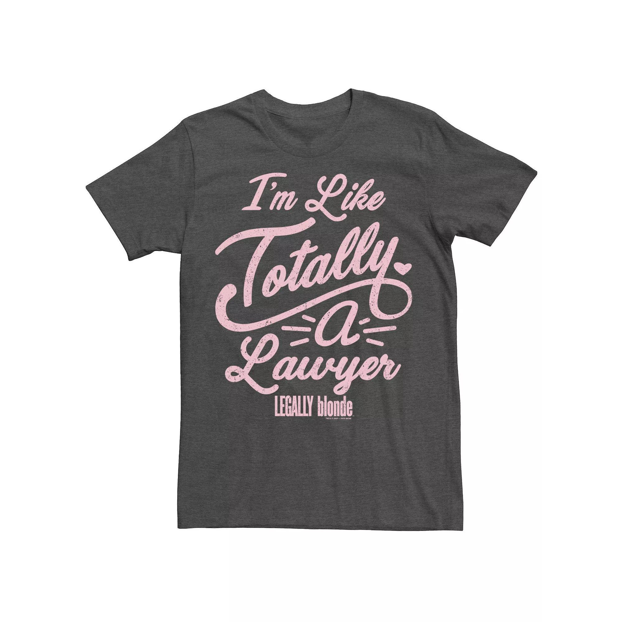Men's Legally Blonde I'm Like Totally A Lawyer Quote Tee, Size: Medium, Grey Heather Product Image