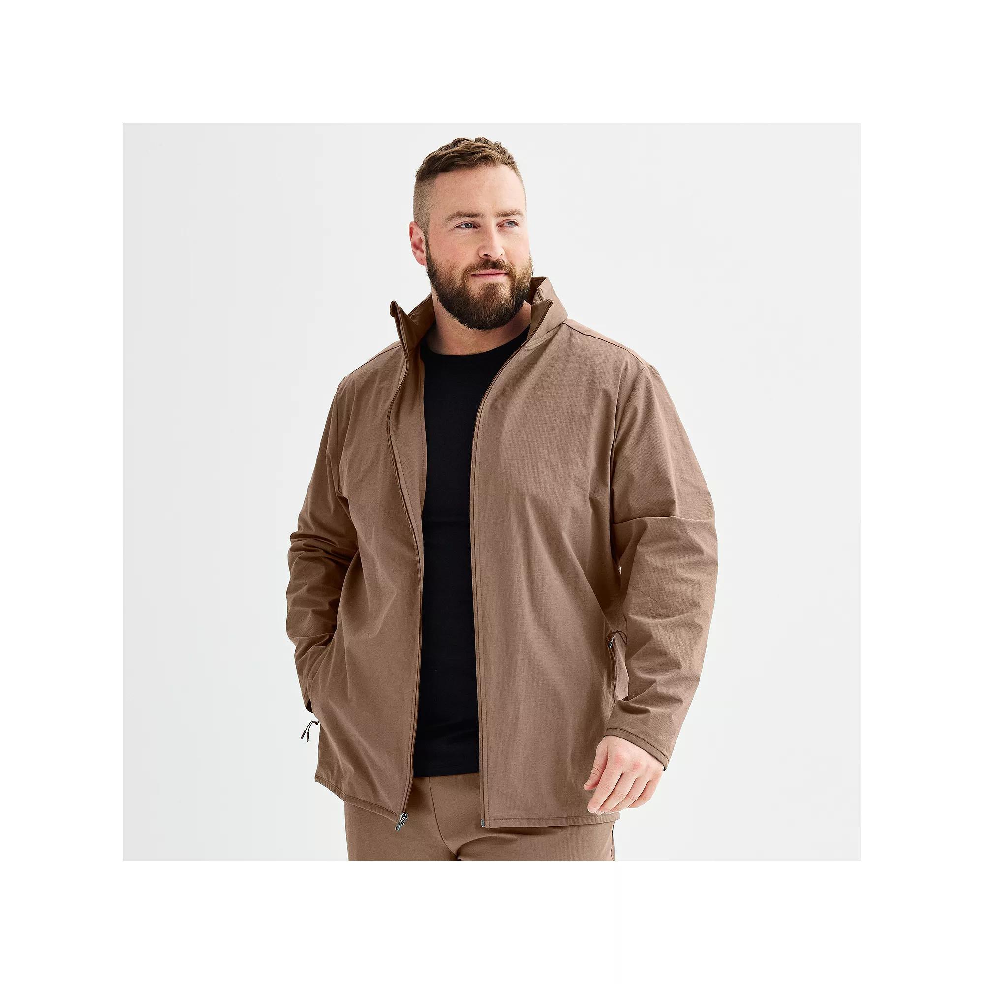 Big & Tall Tek Gear® Lightweight Full-Zip Jacket, Men's, Size: 2XB, Mineral Black Product Image