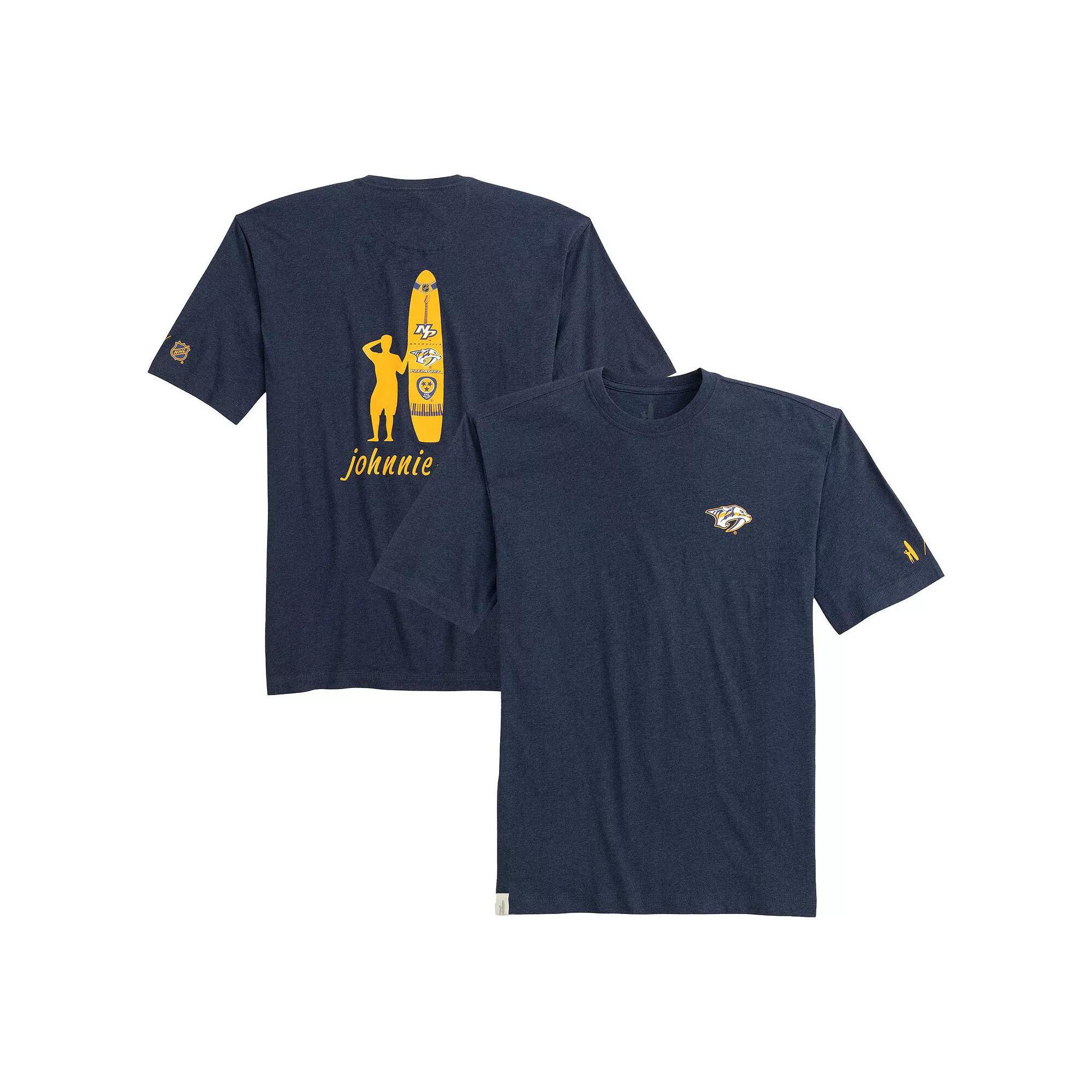Mens johnnie-O Navy Nashville Predators Heathered Spencer T-Shirt Pdt Blue Product Image