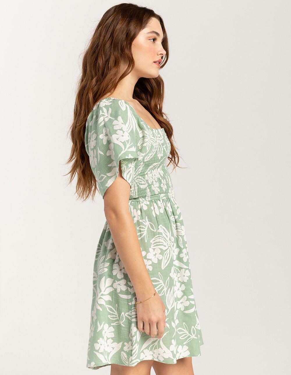 RIP CURL Salty Summer Smocked Womens Dress - SAGE Product Image