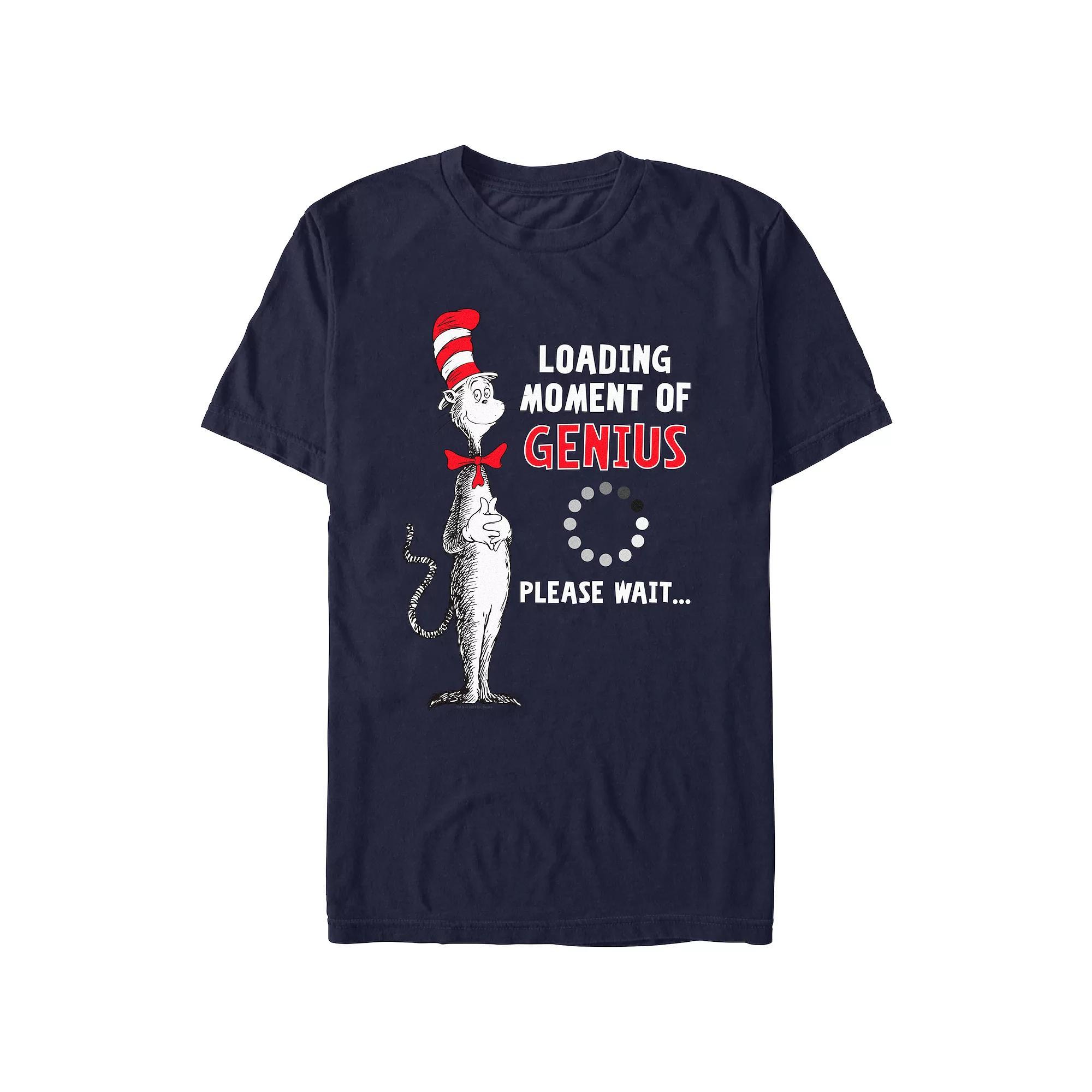 Men's Dr. Seuss Loading Moments Of Genius Graphic Tee, Size: Small, Blue Product Image