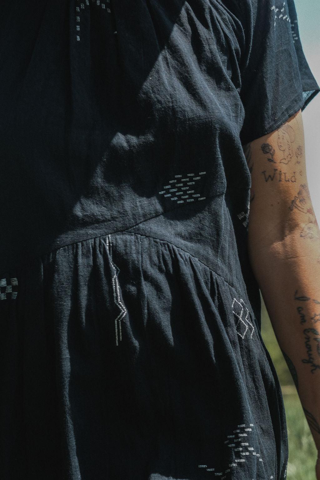 Black Honeycomb Dress Product Image