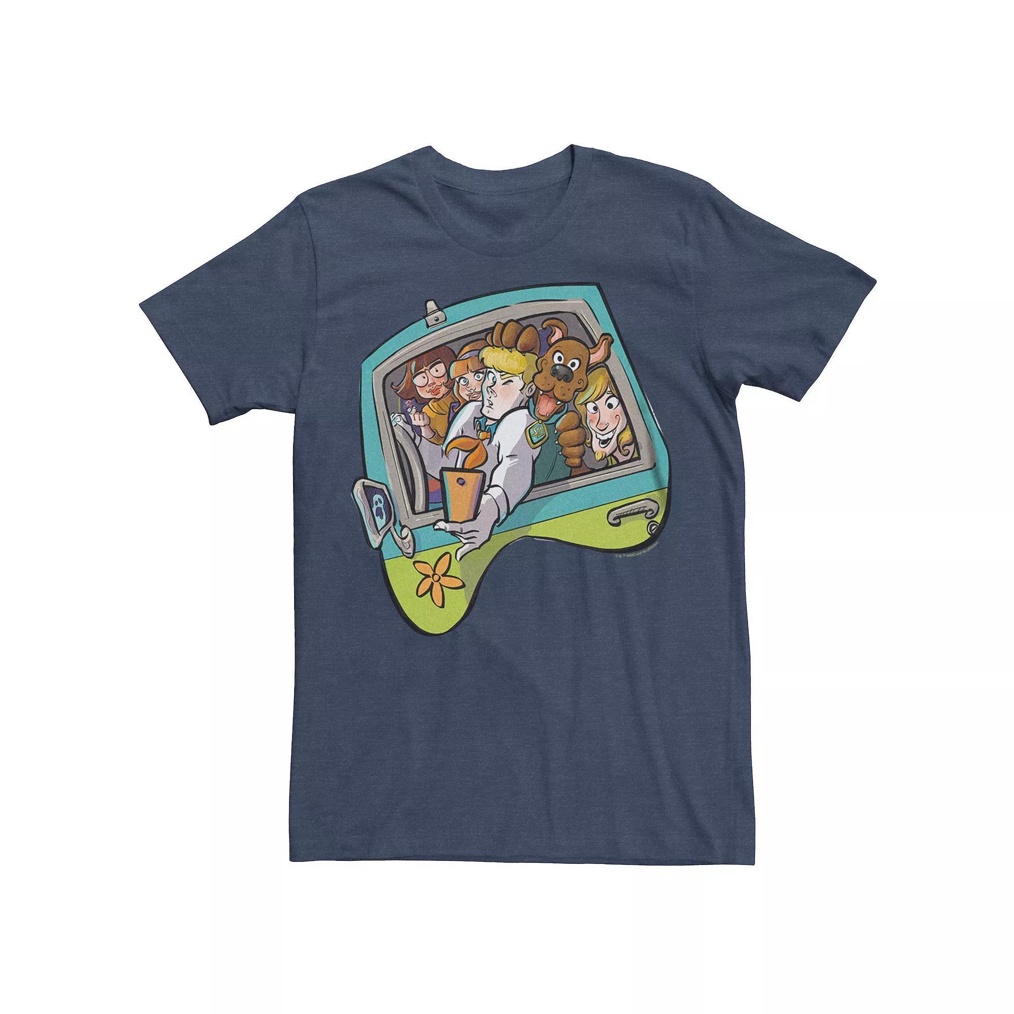 Men's Scooby-Doo Team Selfie Graphic Tee, Size: XXL, Navy Grey Product Image