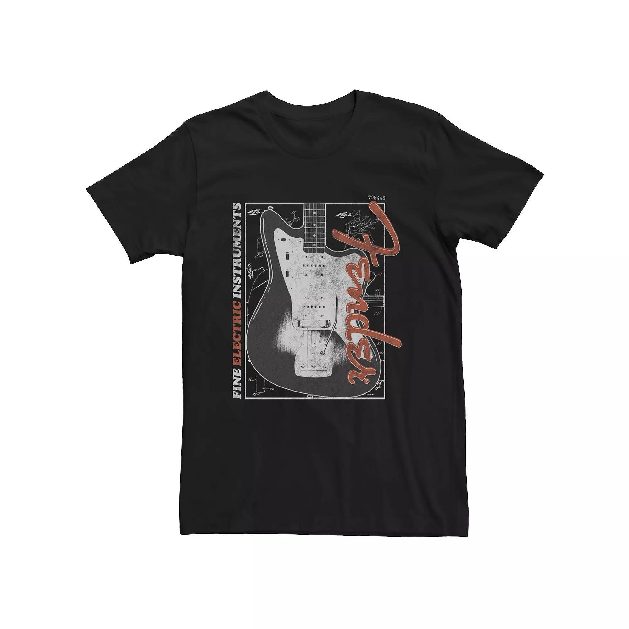 Big & Tall Fender Fine Instruments Tee, Men's, Size: 4XLT, Black Product Image