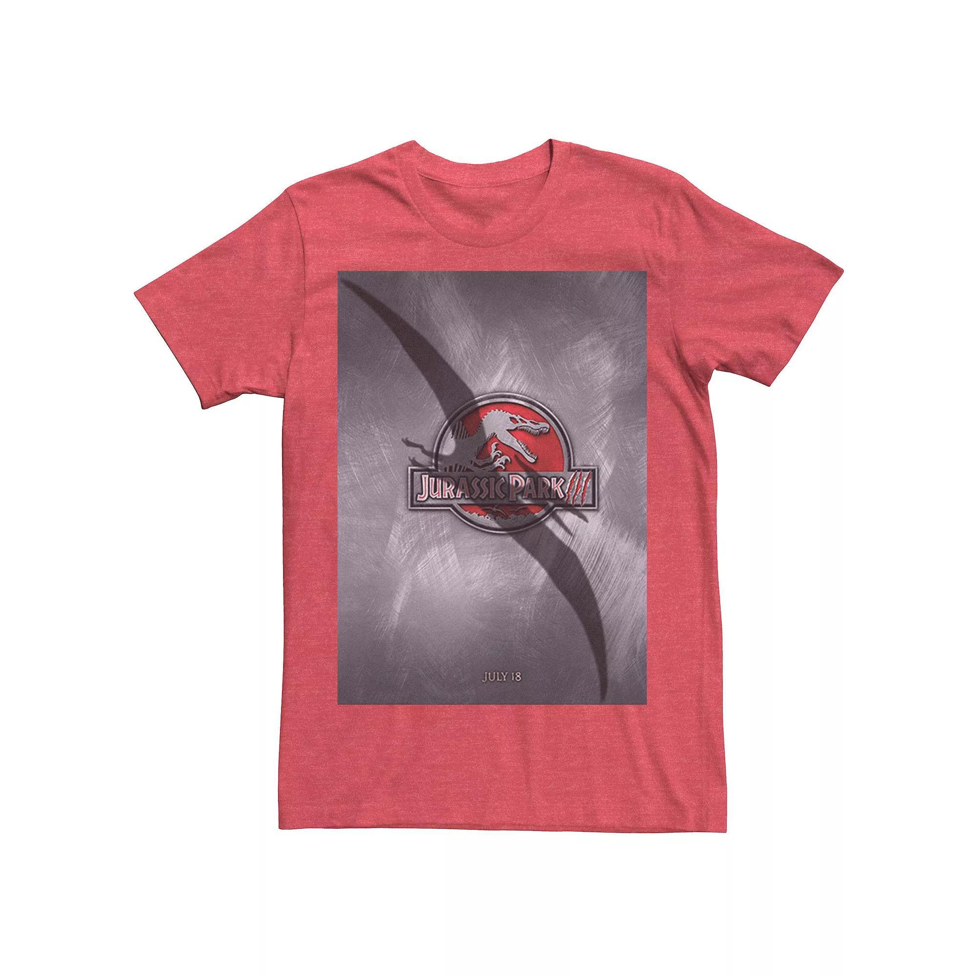 Men's Jurassic Park 3 Movie Poster Pterodactyl Tee, Size: 3XL, Athletic Grey Product Image