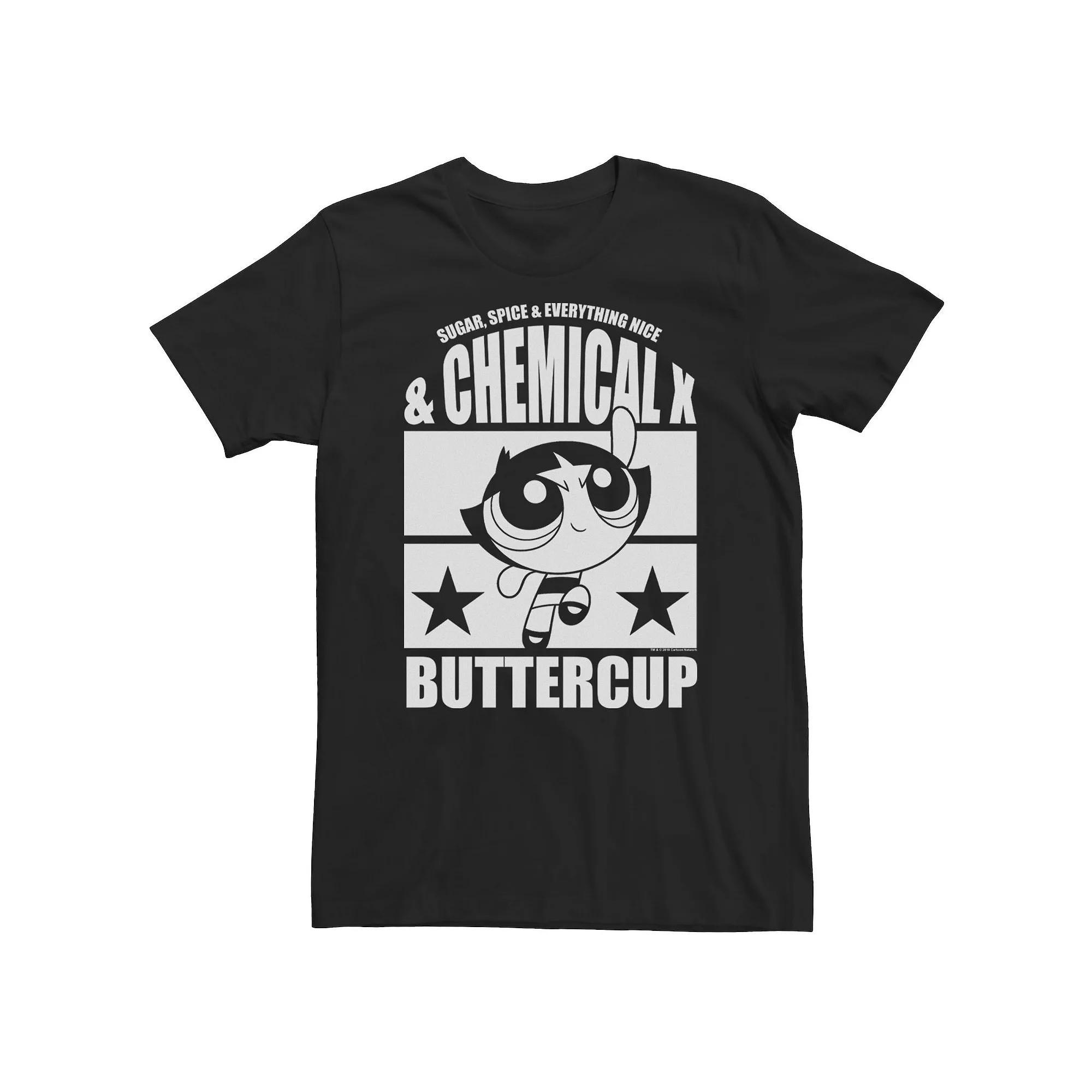 Big & Tall Cartoon Network Powerpuff Girls Buttercup Chemical X Tee, Men's, Size: 3XL, Black Product Image