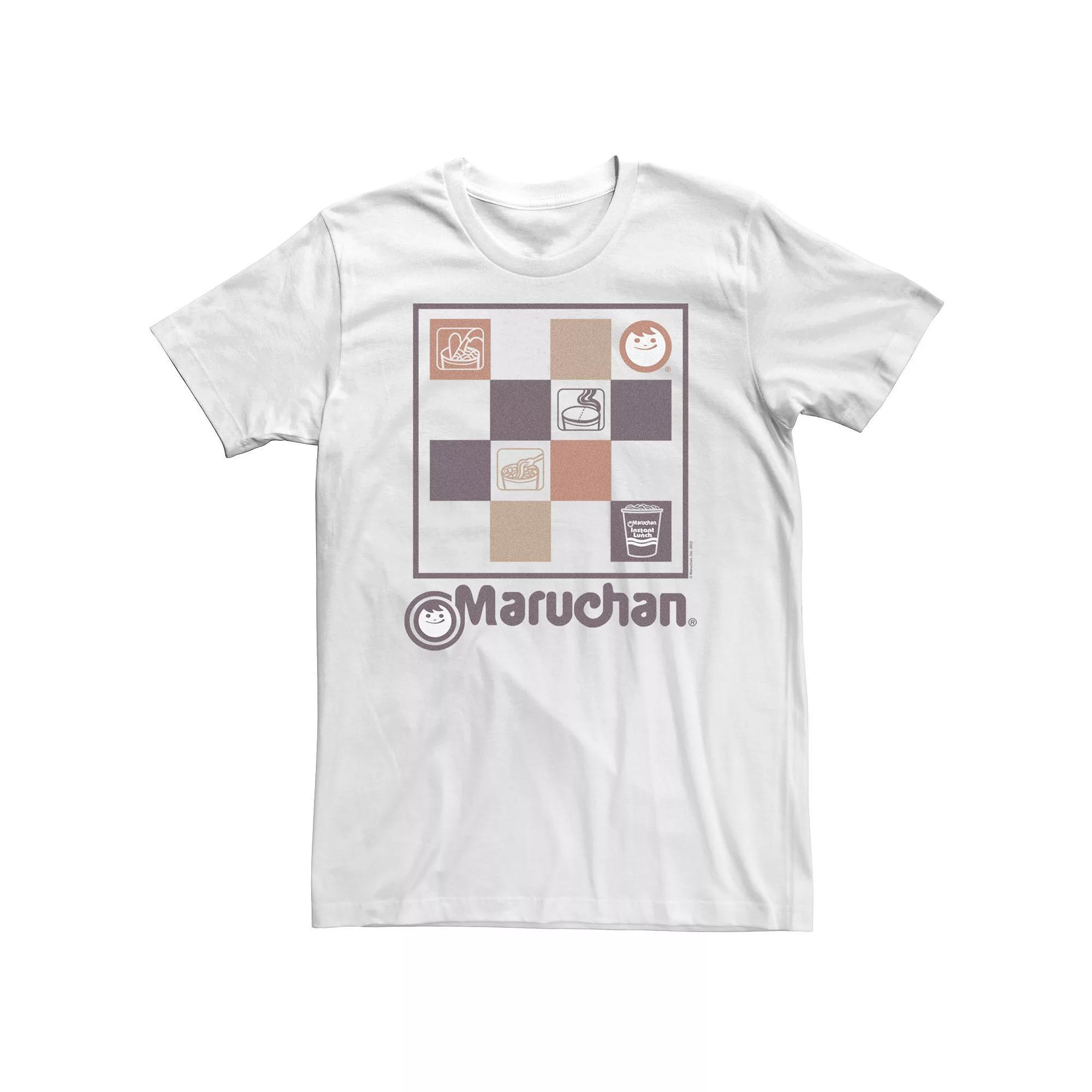 Big & Tall Maruchan Checkered Board Icon Tee, Men's, Size: 4XL, White Product Image