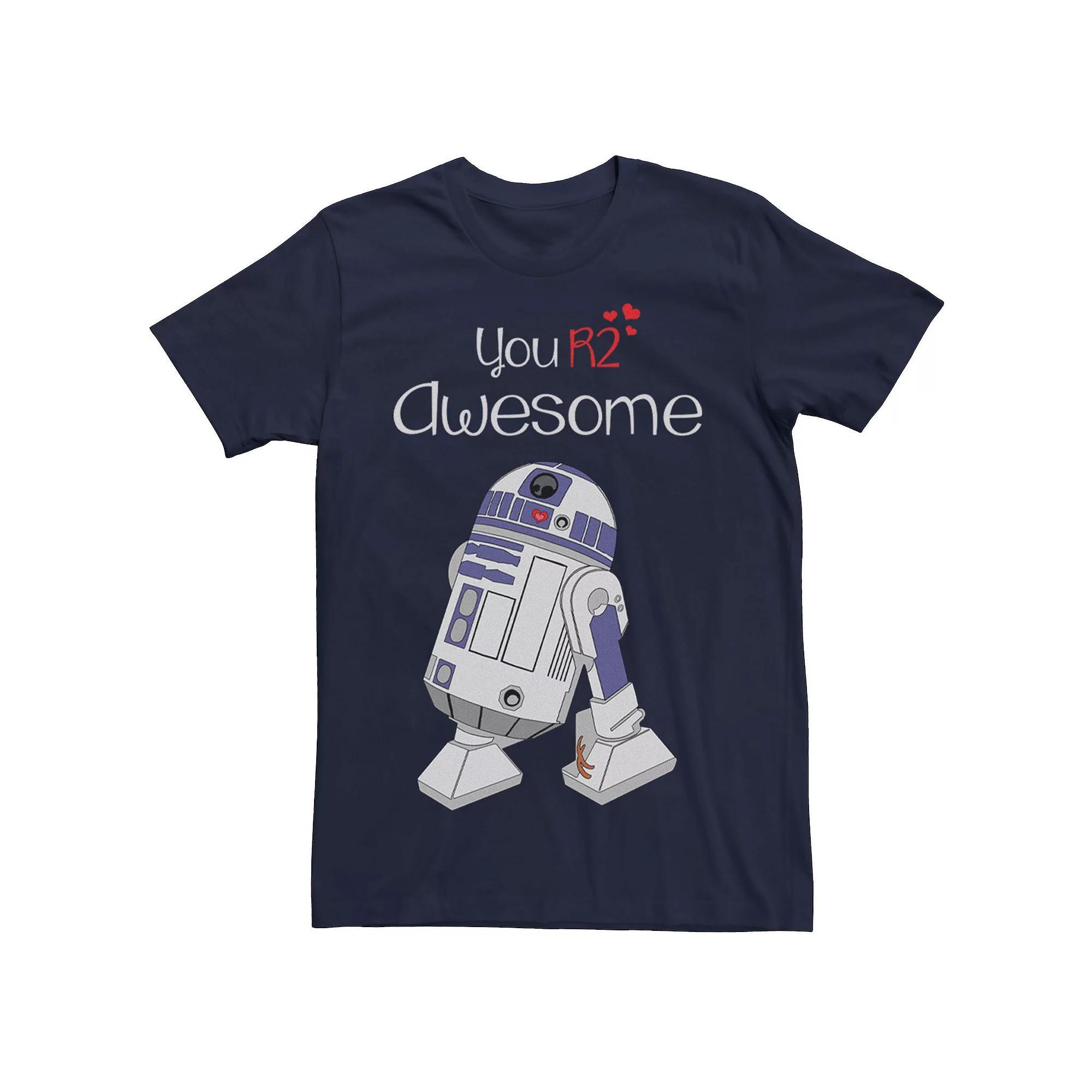 Men's Star Wars R2-D2 Your'e Awesome Tee, Size: Medium, Blue Product Image