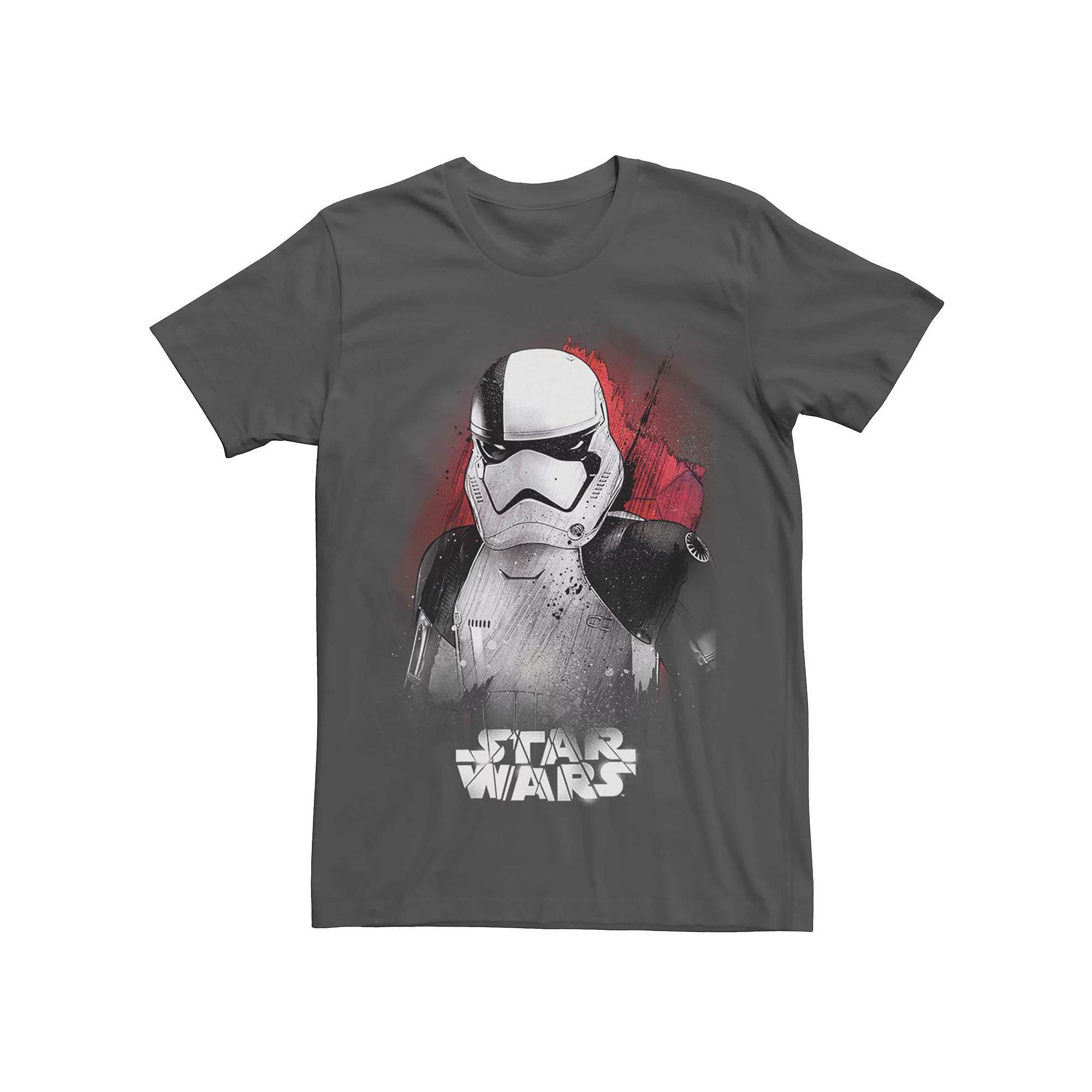 Mens Star Wars Stormtrooper Portrait Graphic T-shirt Grey Product Image