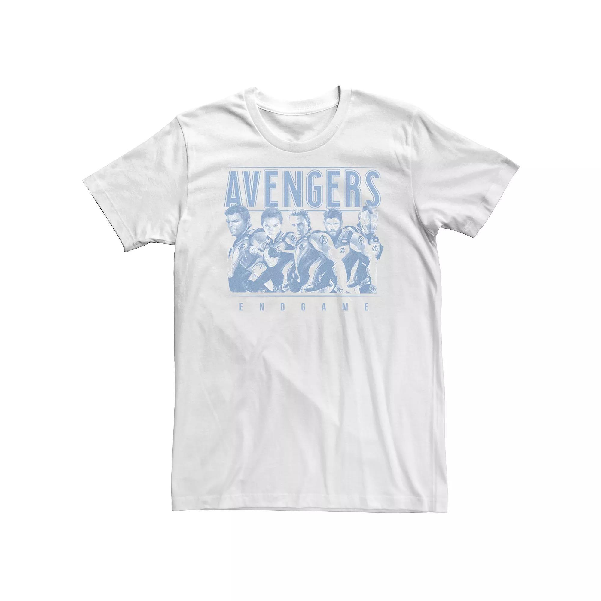 Big & Tall Marvel Avengers Endgame Ornate Suited Up Group Shot Tee, Men's, Size: 3XL, White Product Image