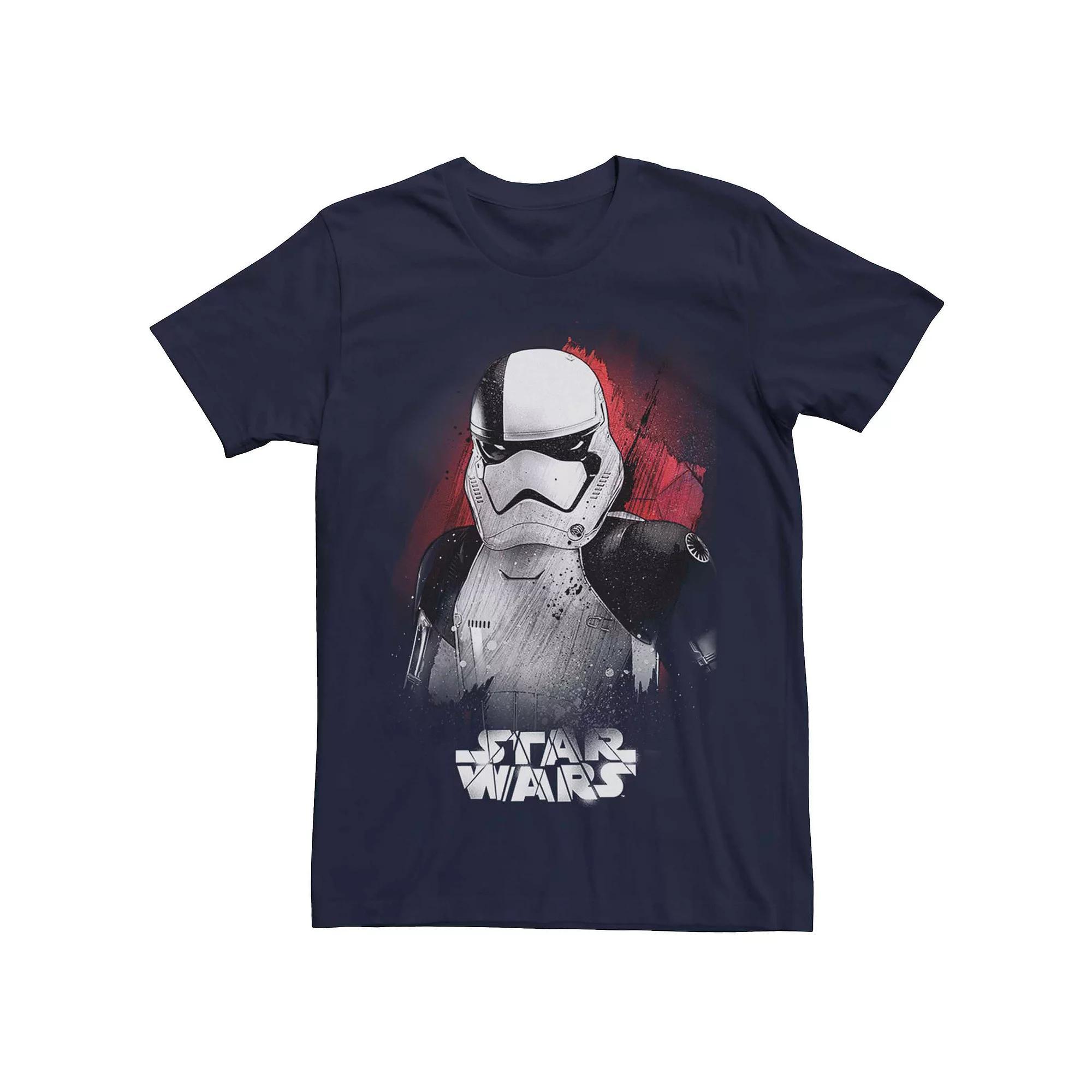 Mens Star Wars Stormtrooper Portrait Graphic T-shirt Grey Product Image