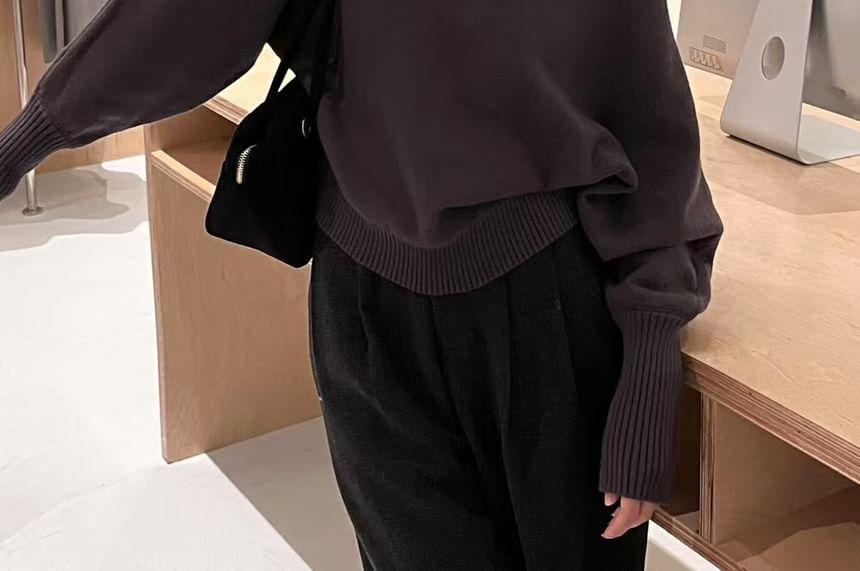 Off Shoulder Plain Sweater Product Image