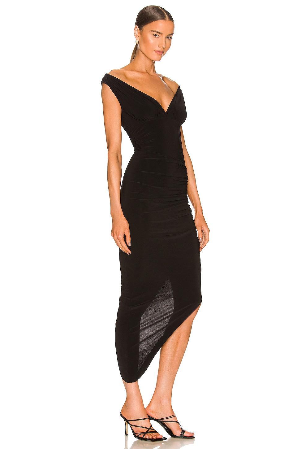 Tara Side-Drape Midi Gown Product Image