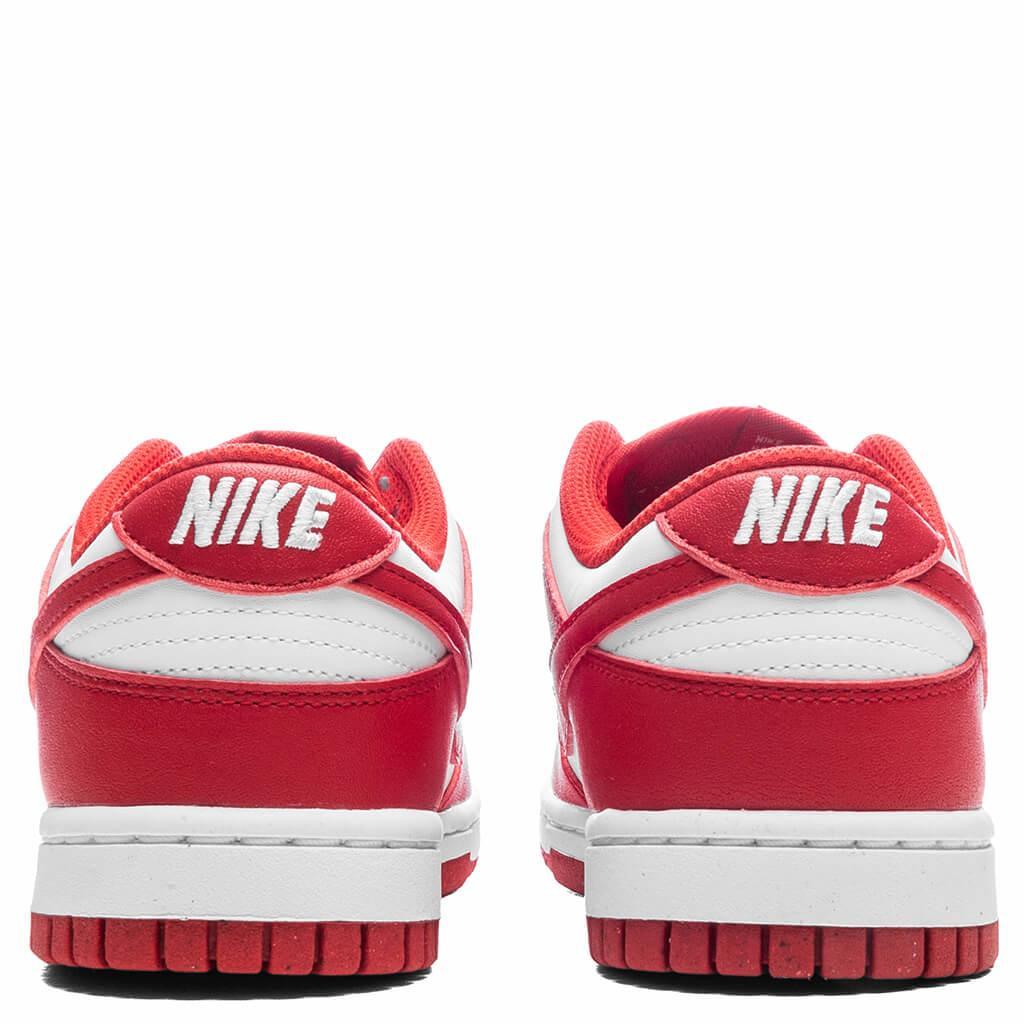 Women's Dunk Low - White/University Red Female Product Image