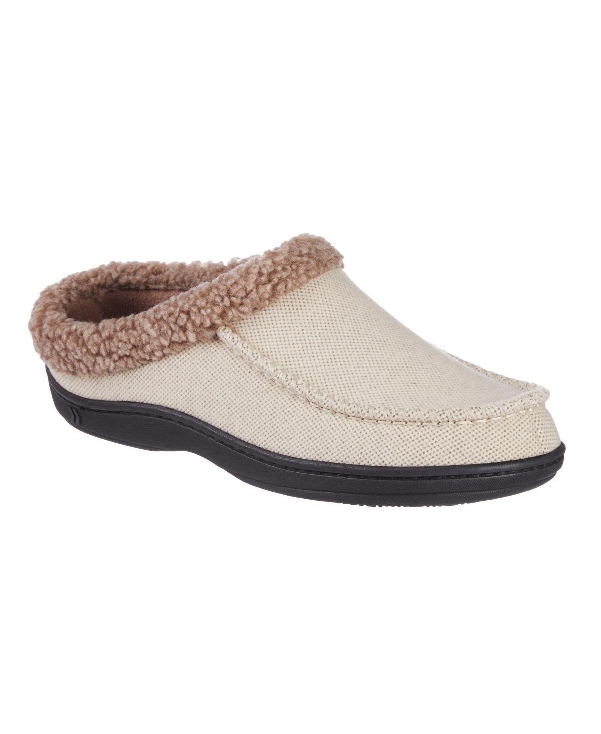 Men's isotoner Lewis Recycled Fleece Lining Memory Foam Clog Slippers, Size: Medium, Grey Product Image