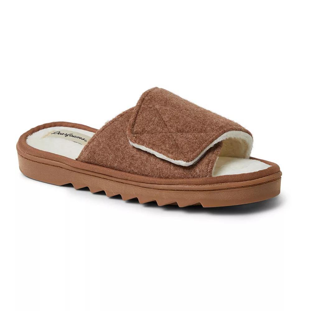 Dearfoams Norma Wool Blend Women's Slide Slippers, Size: XL, Light Grey Gray Product Image