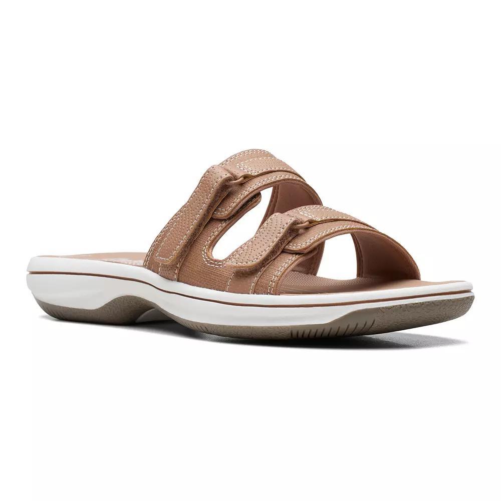 Clarks® Cloudsteppers Breeze Piper Women's Slide Sandals, Size: 9, Black Patent Product Image