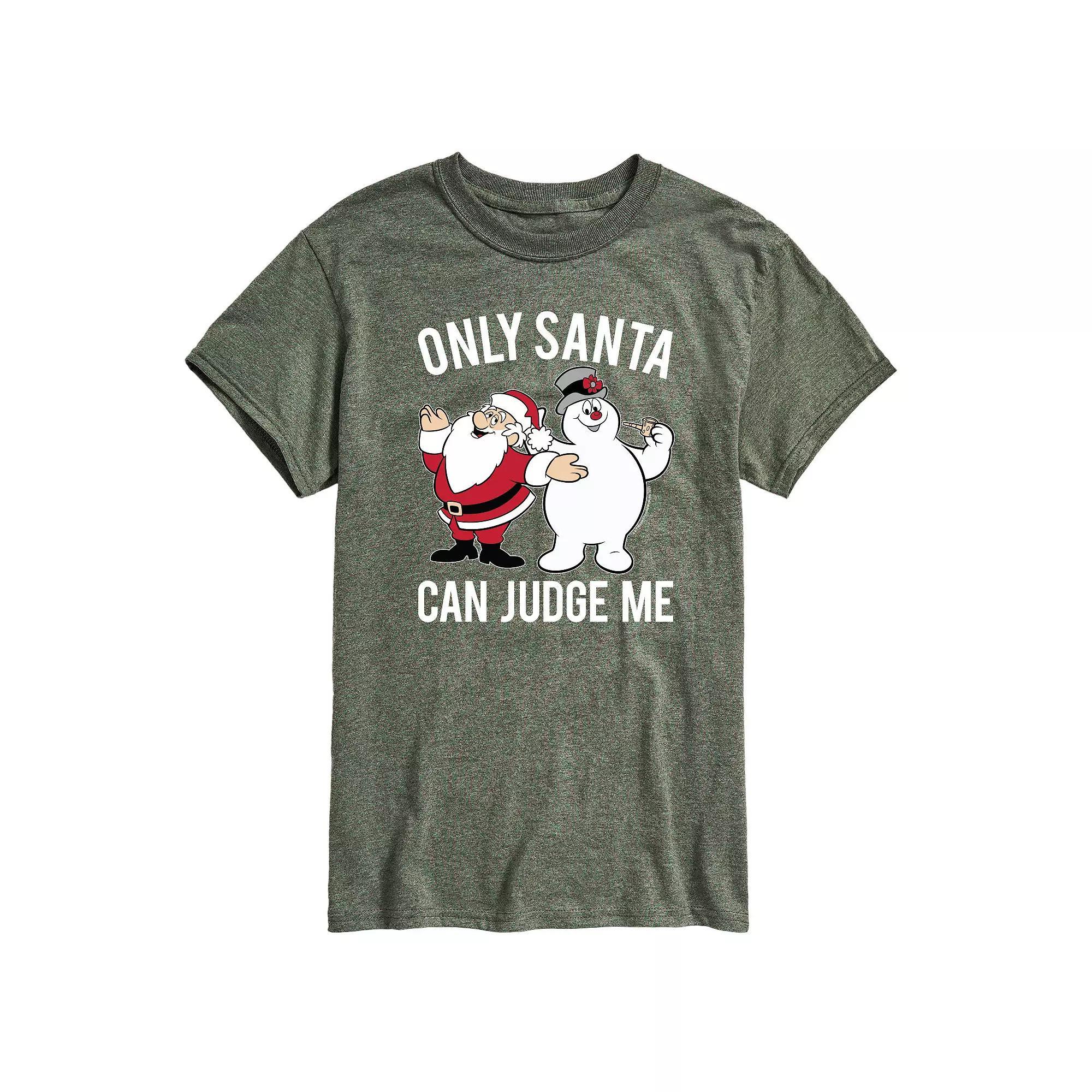 Men's Frosty The Snowman Only Santa Can Judge Me, Size: 3XB, Gray Product Image