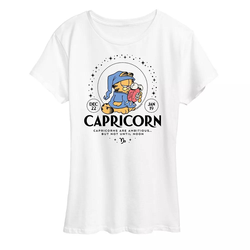 Womens Garfield Capricorn Graphic Tee Product Image