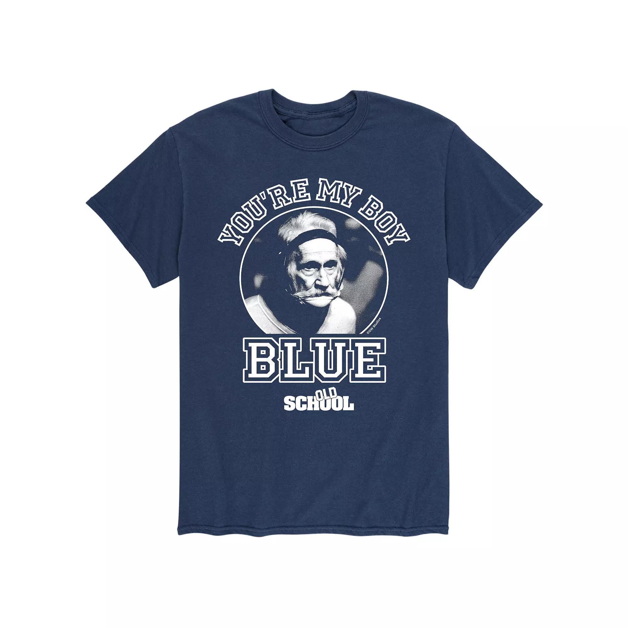 Men's Old School You're My Boy, Blue Tee, Size: Large Product Image