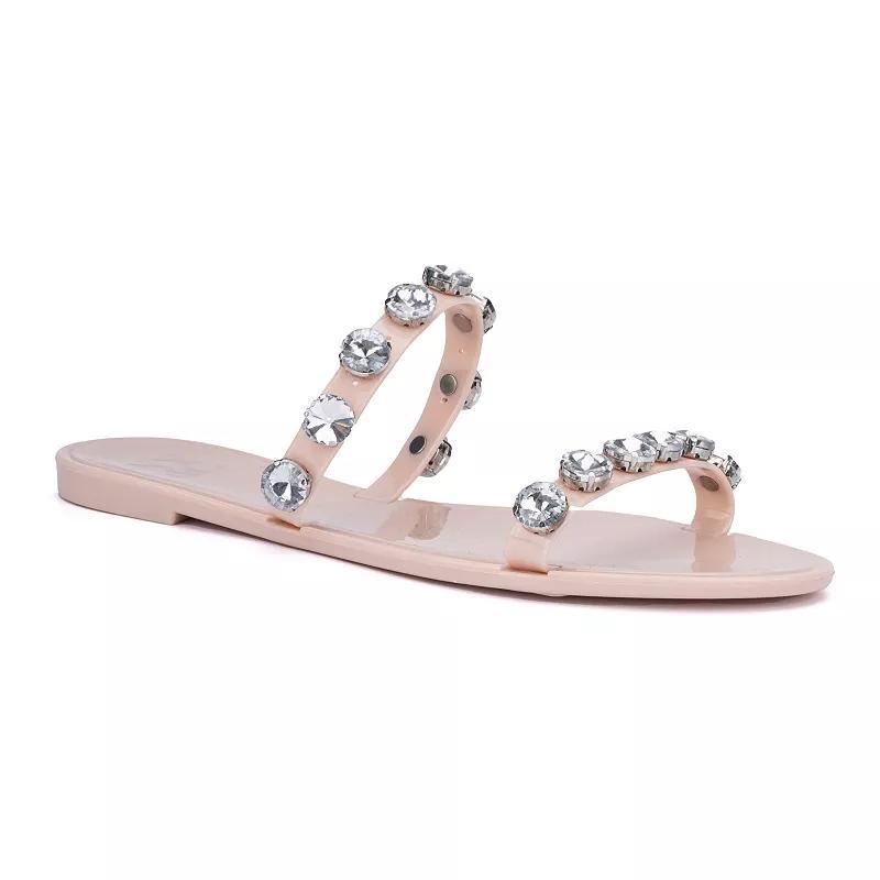 New York & Company Chava Women's Gem Jelly Sandals, Size: 10, Beige Product Image