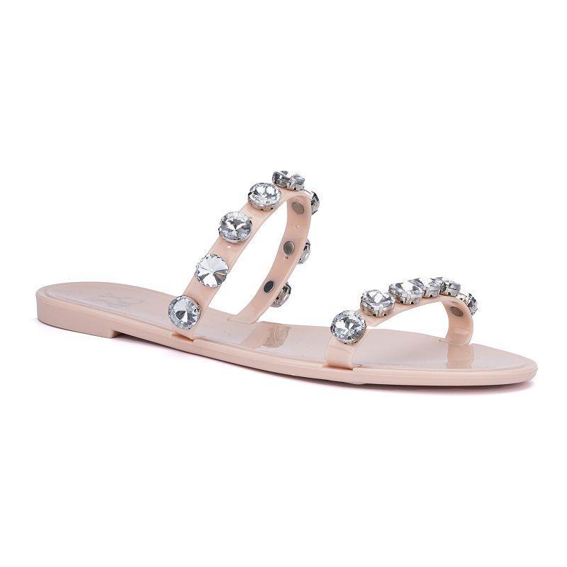 New York & Company Chava Women's Gem Jelly Sandals, Size: 10, Beige Product Image