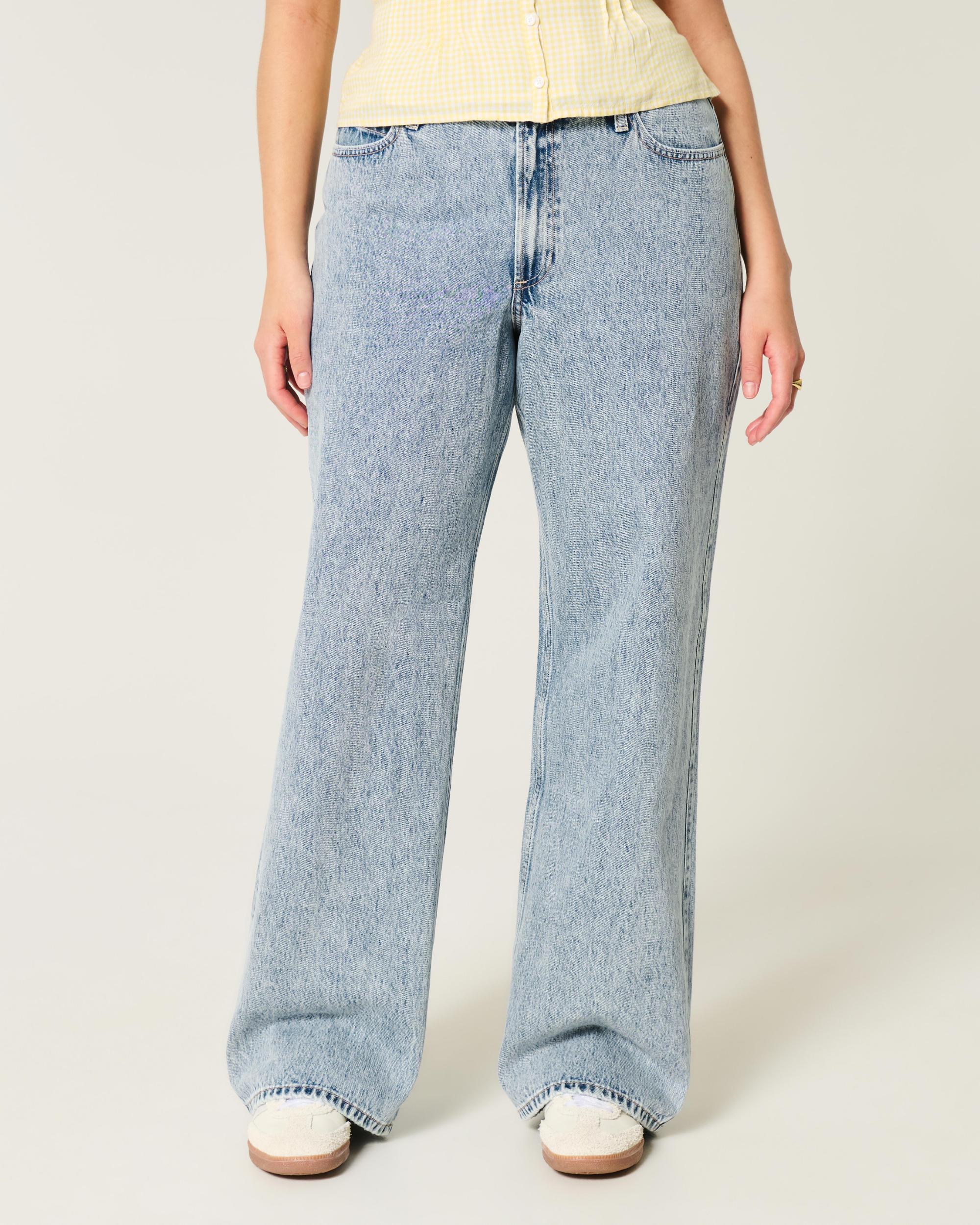 Curvy High-Rise Medium Wash Baggy Jeans Product Image