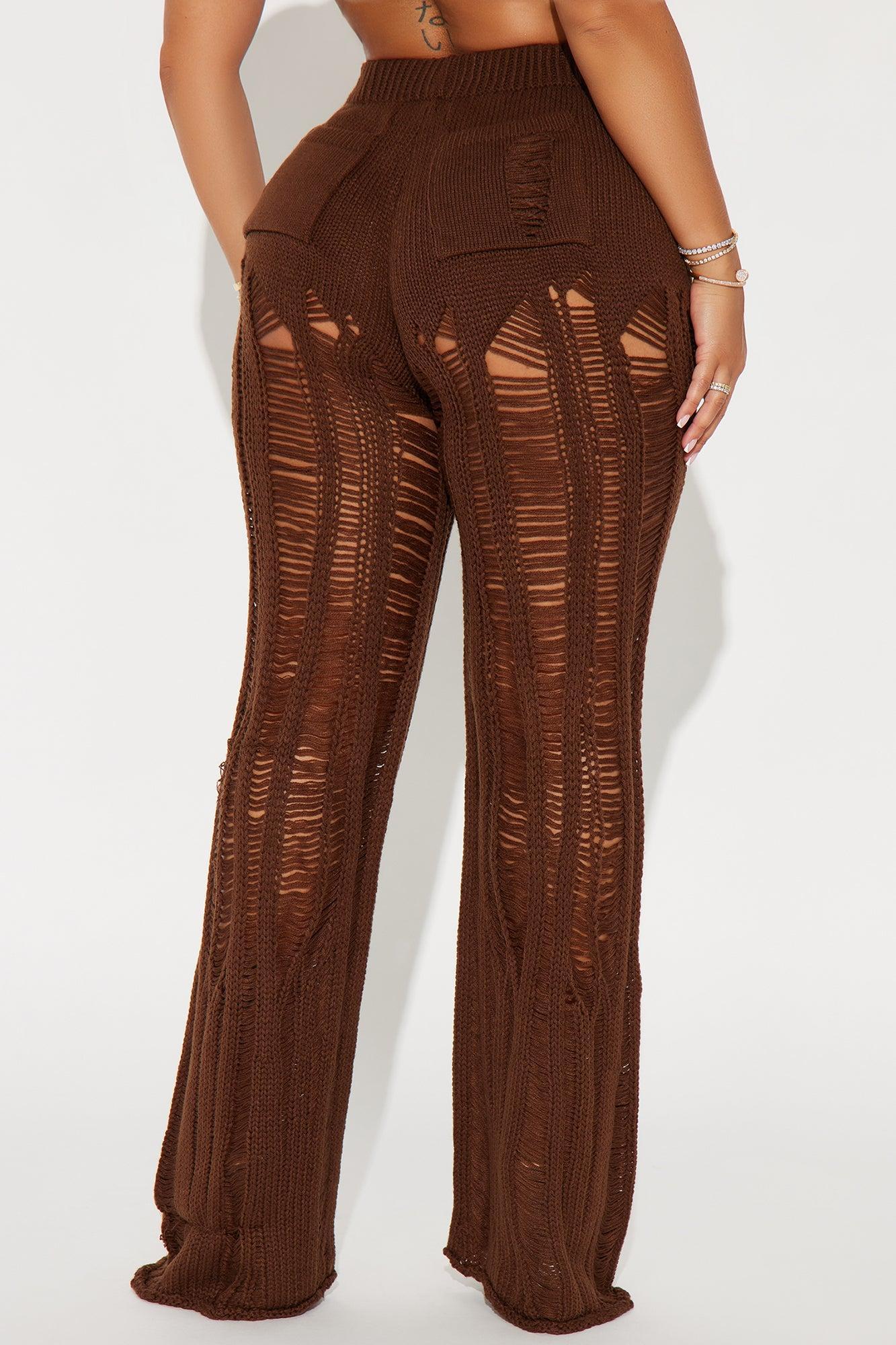 Staying Humble Sweater Knit Pant - Brown Product Image