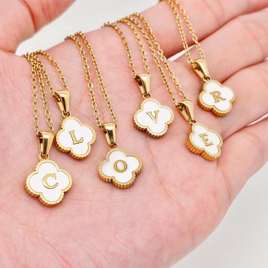 Clover Initial Necklace Product Image
