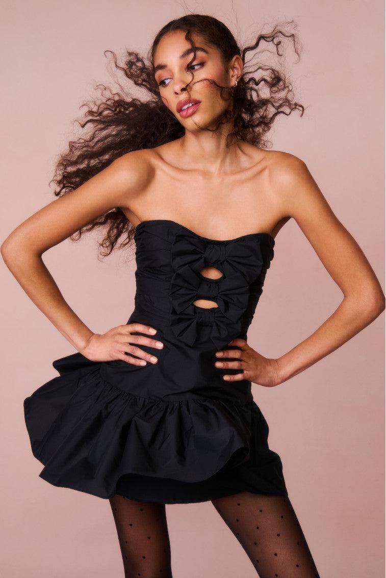 Woodlow Bow Mini Dress Product Image
