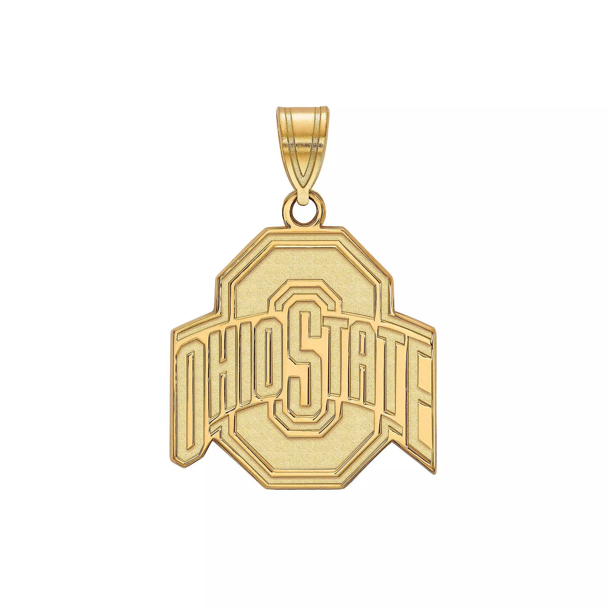 LogoArt 14K Gold Plated Ohio State Large Pendant, Women's, Size: 25MM Product Image
