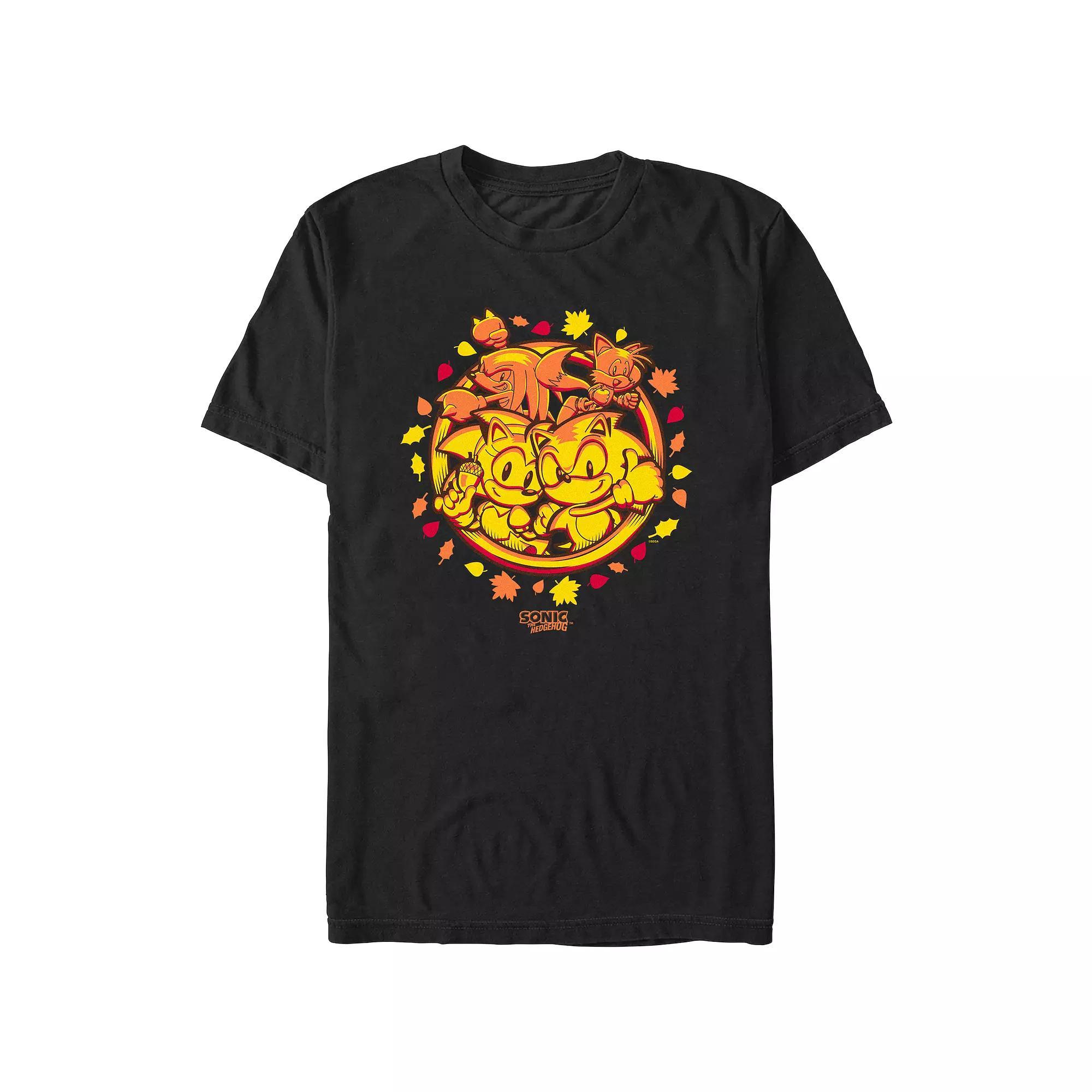 Men's Sonic The Hedgehog Rings Tree Graphic Tee, Size: Large, Blue Product Image