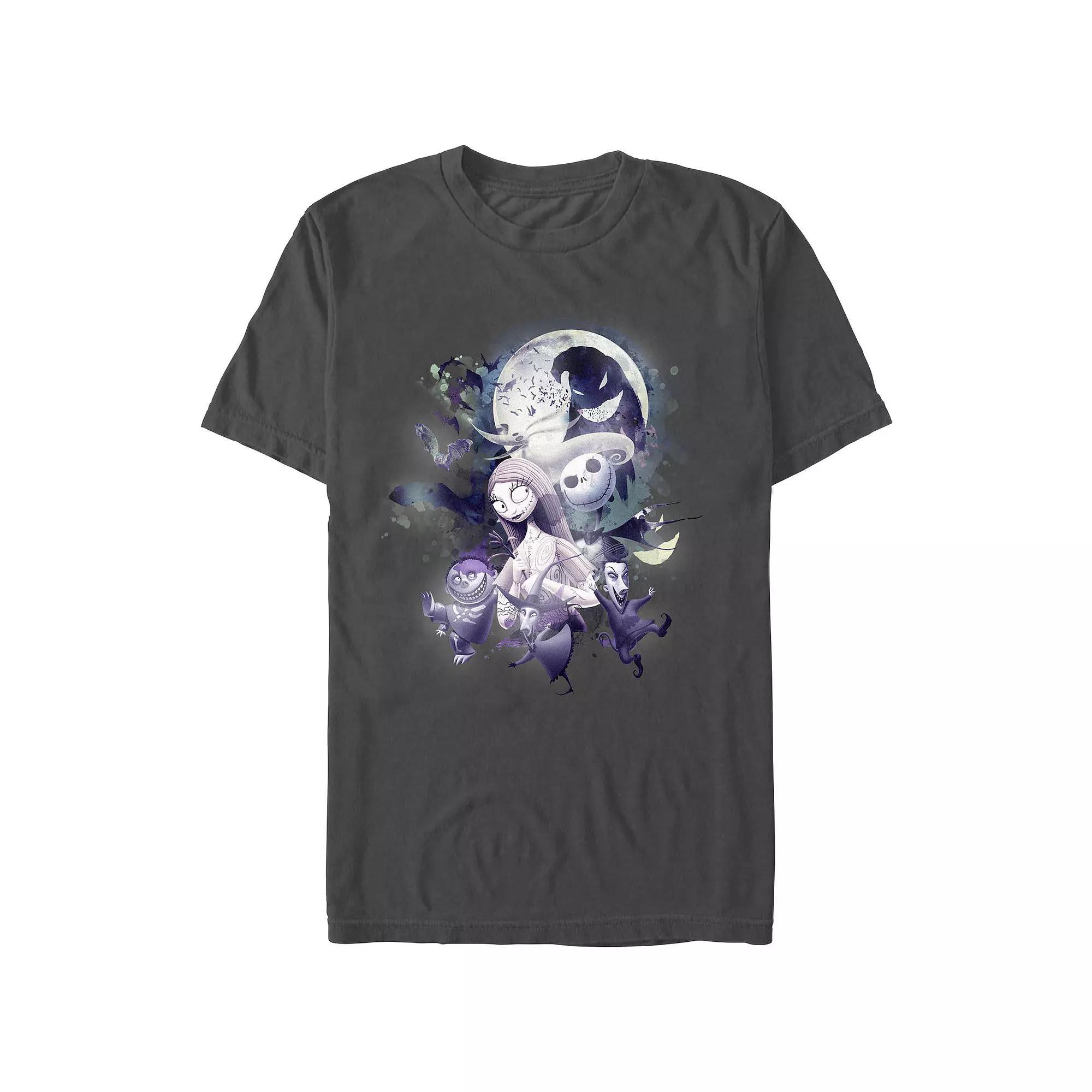 Disney's The Nightmare Before Christmas Glowy Full Moon Men's Graphic Tee, Size: Medium, Silver Product Image