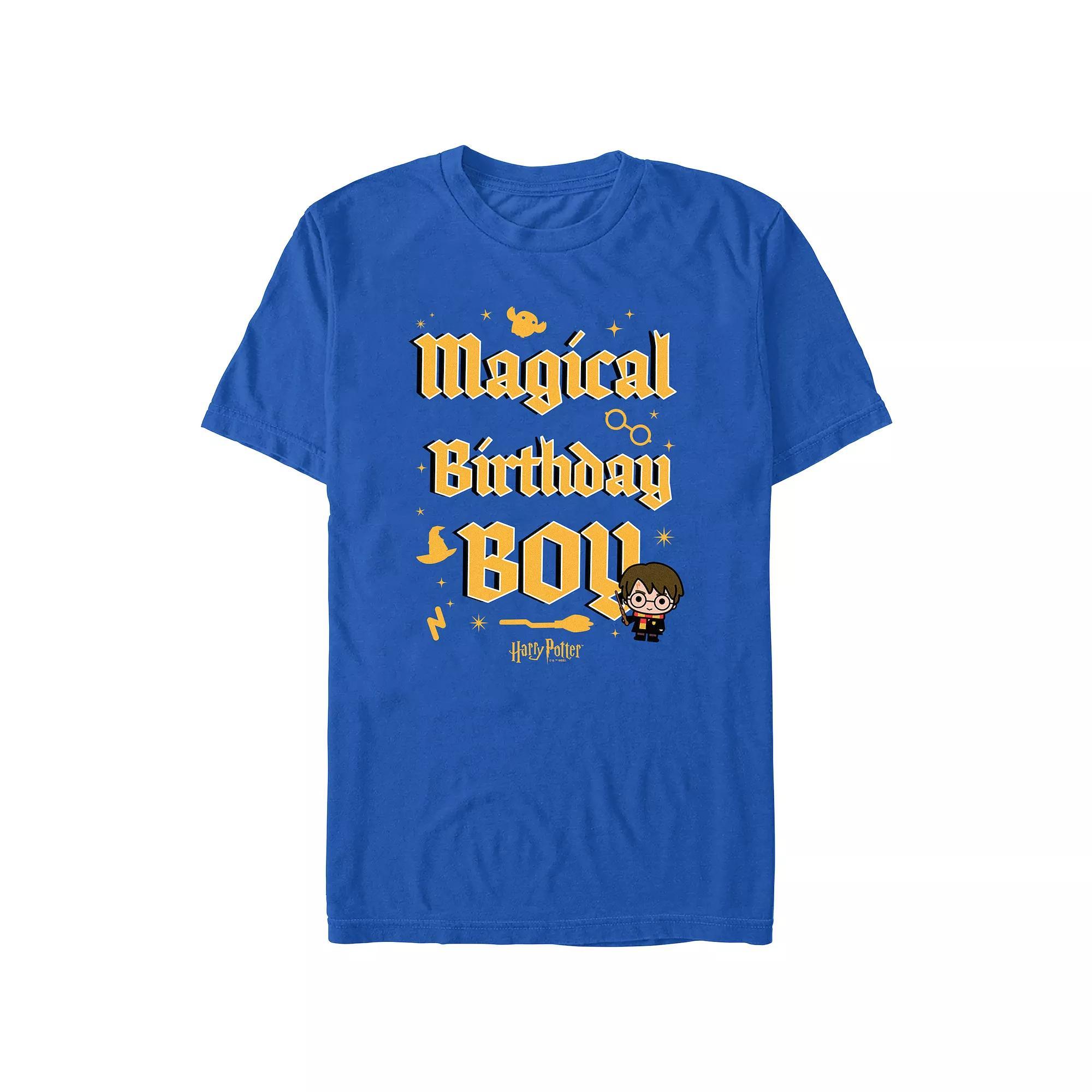 Men's Harry Potter Magical Birthday Boy Graphic Tee, Size: Medium, Royal Product Image
