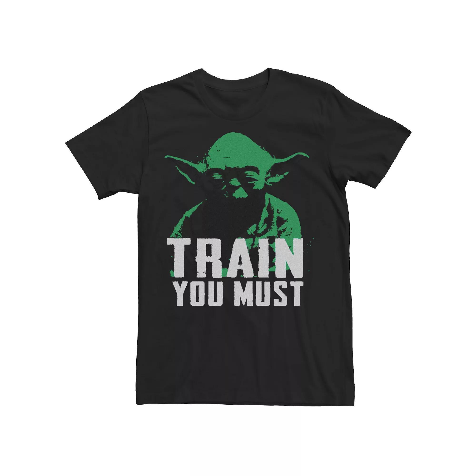 Men's Star Wars Yoda "Train You Must" Graphic Tee, Size: 3XL, Black Product Image