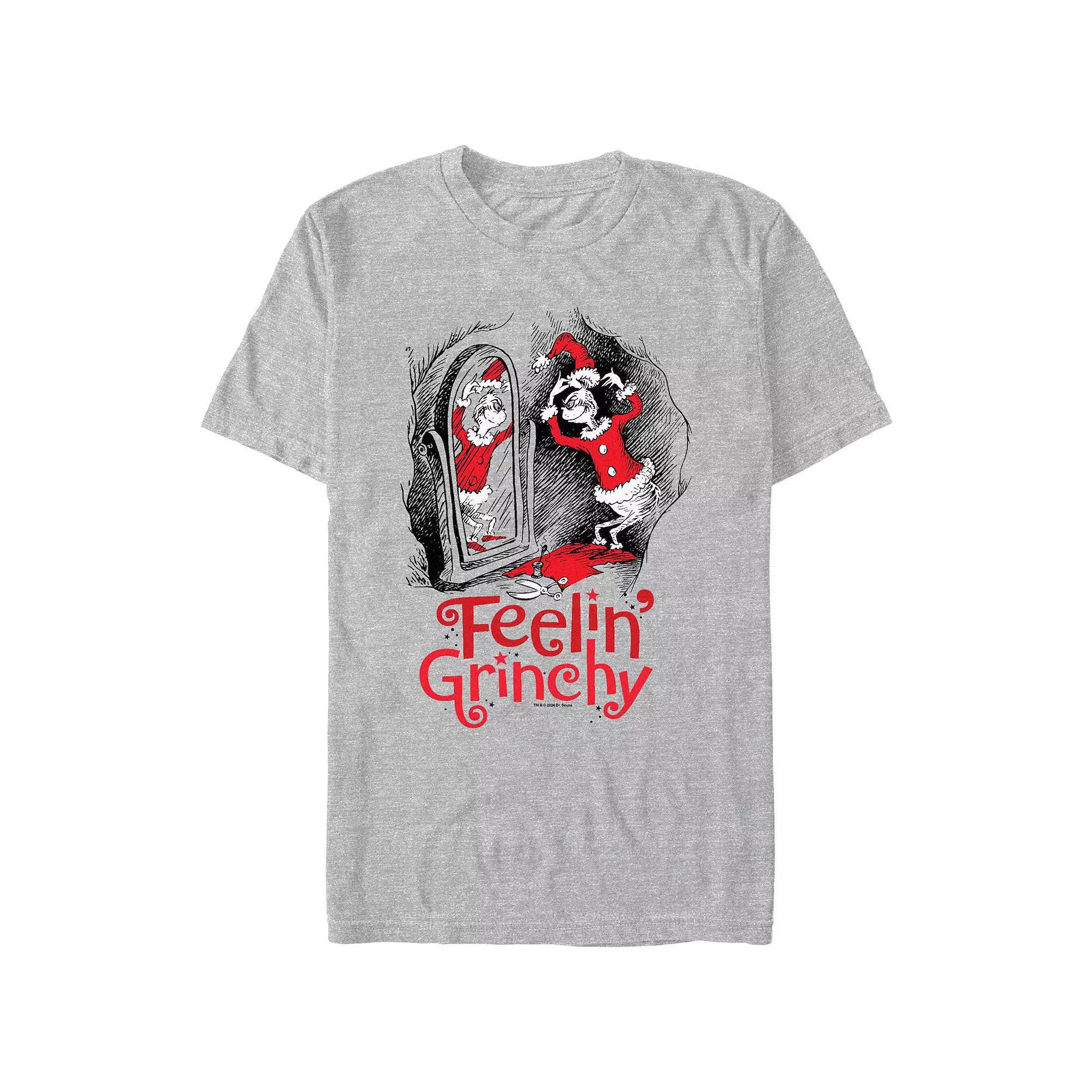 Big & Tall Dr. Seuss Feeling Grinchy Graphic Tee, Men's, Size: Small, Athletic Grey Product Image