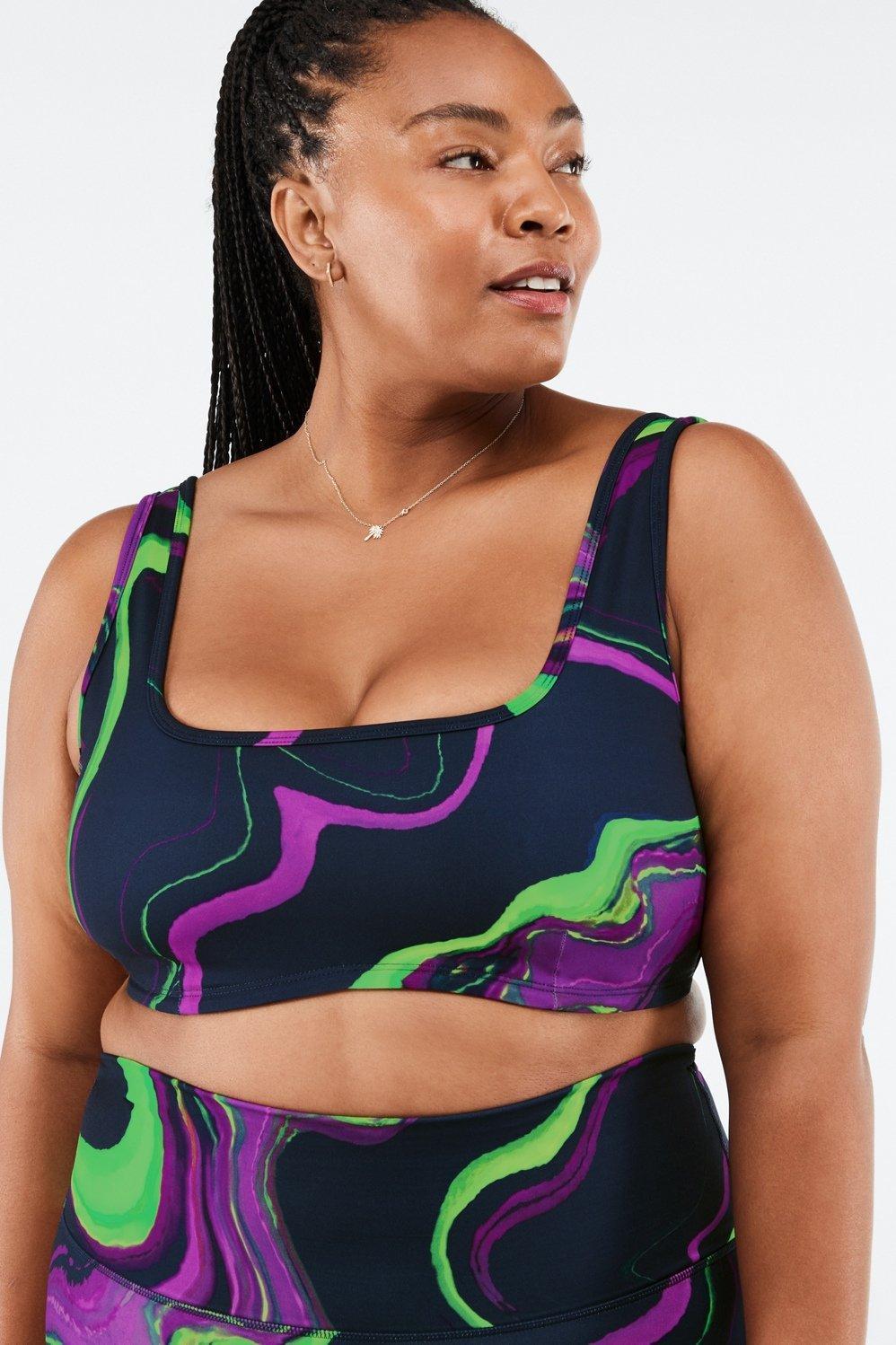 Fabletics Rivka Medium Impact Sports Bra Womens Haze Wave Size XXL Product Image