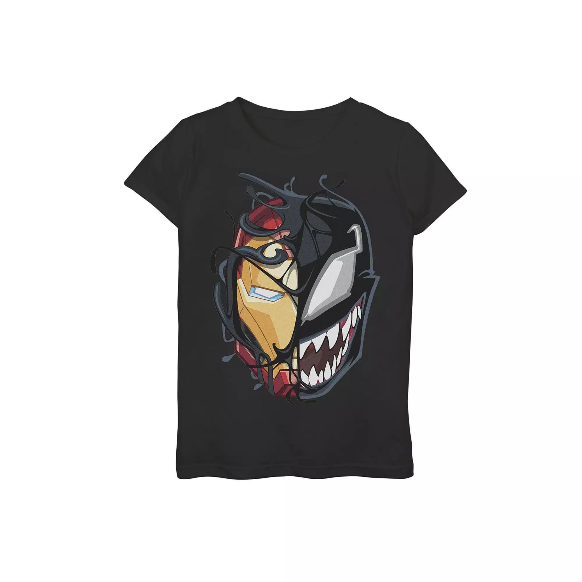 Girls 7-16 Marvel Iron Man Venom Split Face Tee, Girls Product Image