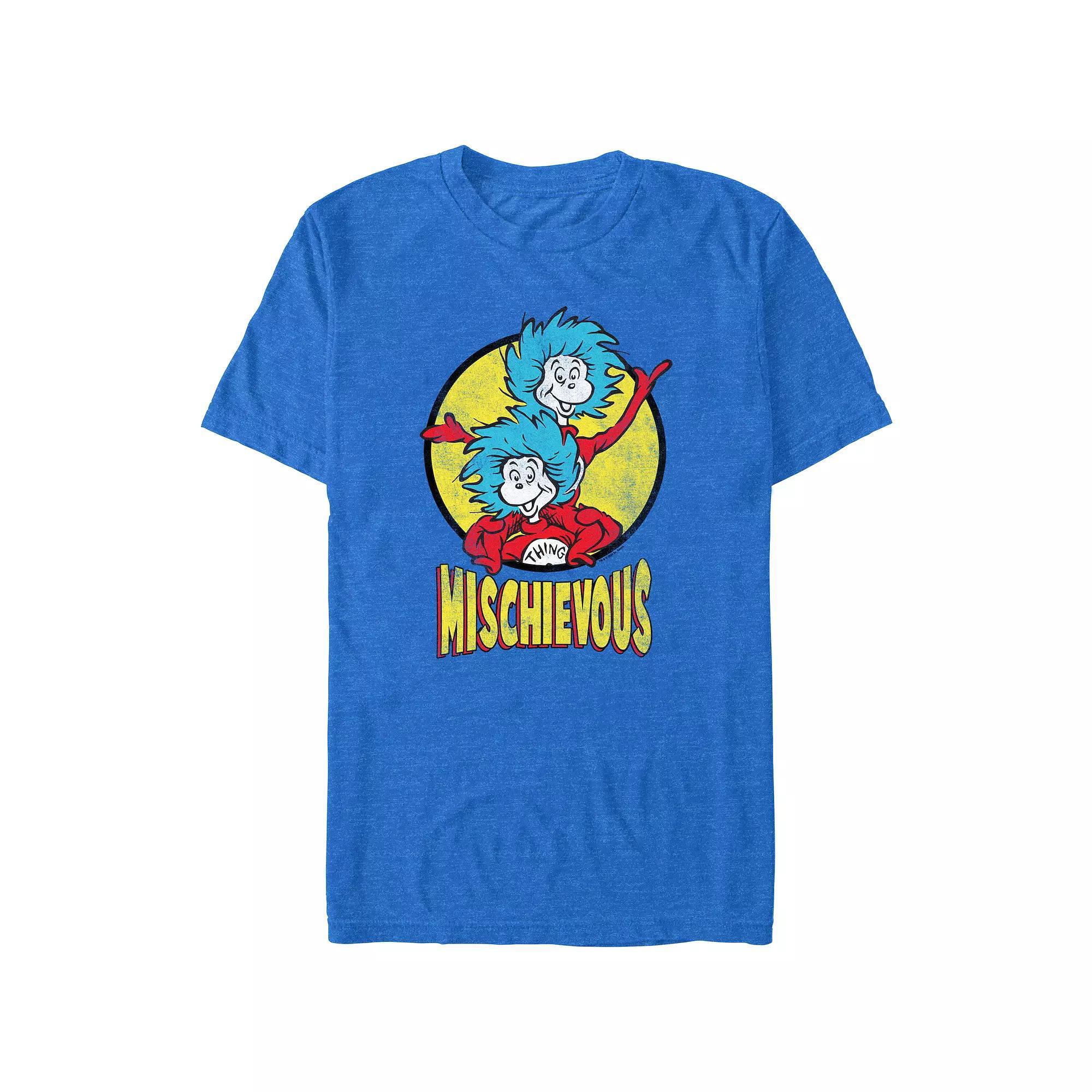 Big & Tall Dr. Seuss Mischievous Graphic Tee, Men's, Size: 3XL, Royal Grey Product Image
