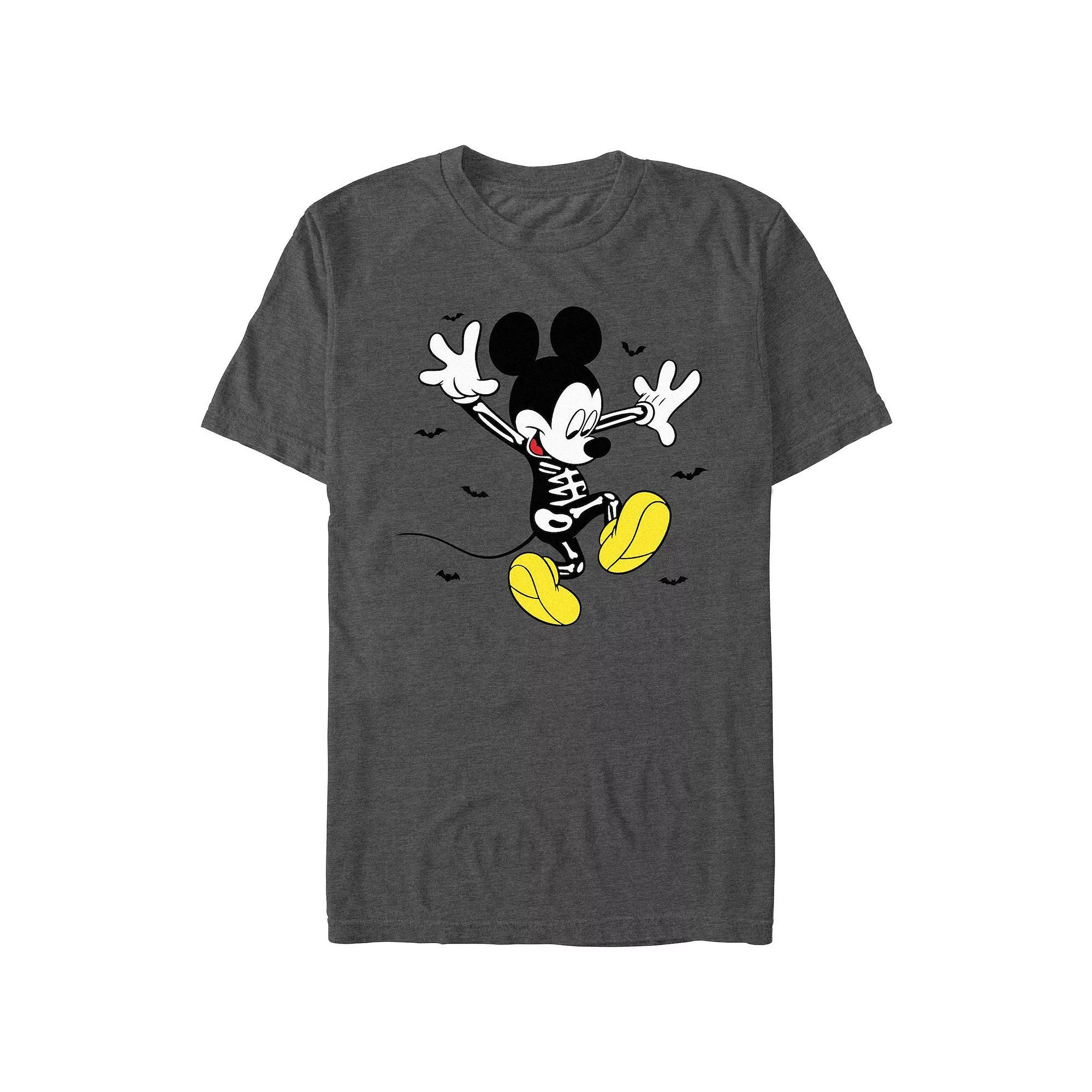 Disney's Mickey Mouse Happy Skeleton Costume Men's Graphic Tee, Size: Medium, Grey Heather Product Image