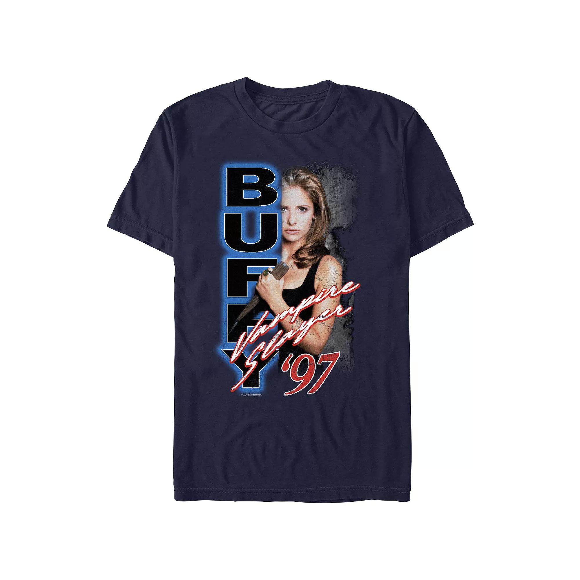 Men's Buffy The Vampire Slayer Buffy '97 Graphic Tee, Size: Medium, Blue Product Image