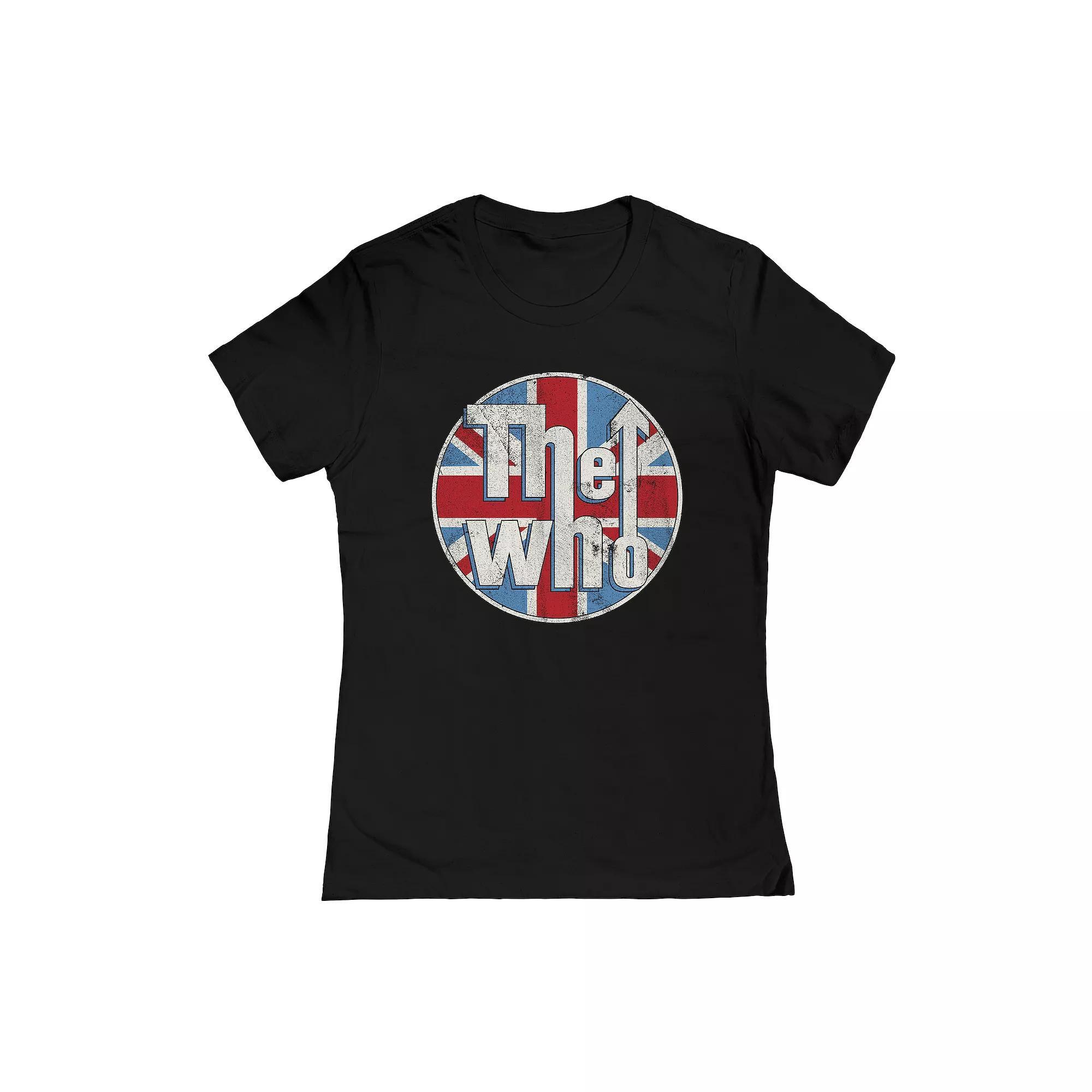 Juniors' The Who Union Jack Graphic Tee, Girl's, Size: Small, Black Product Image