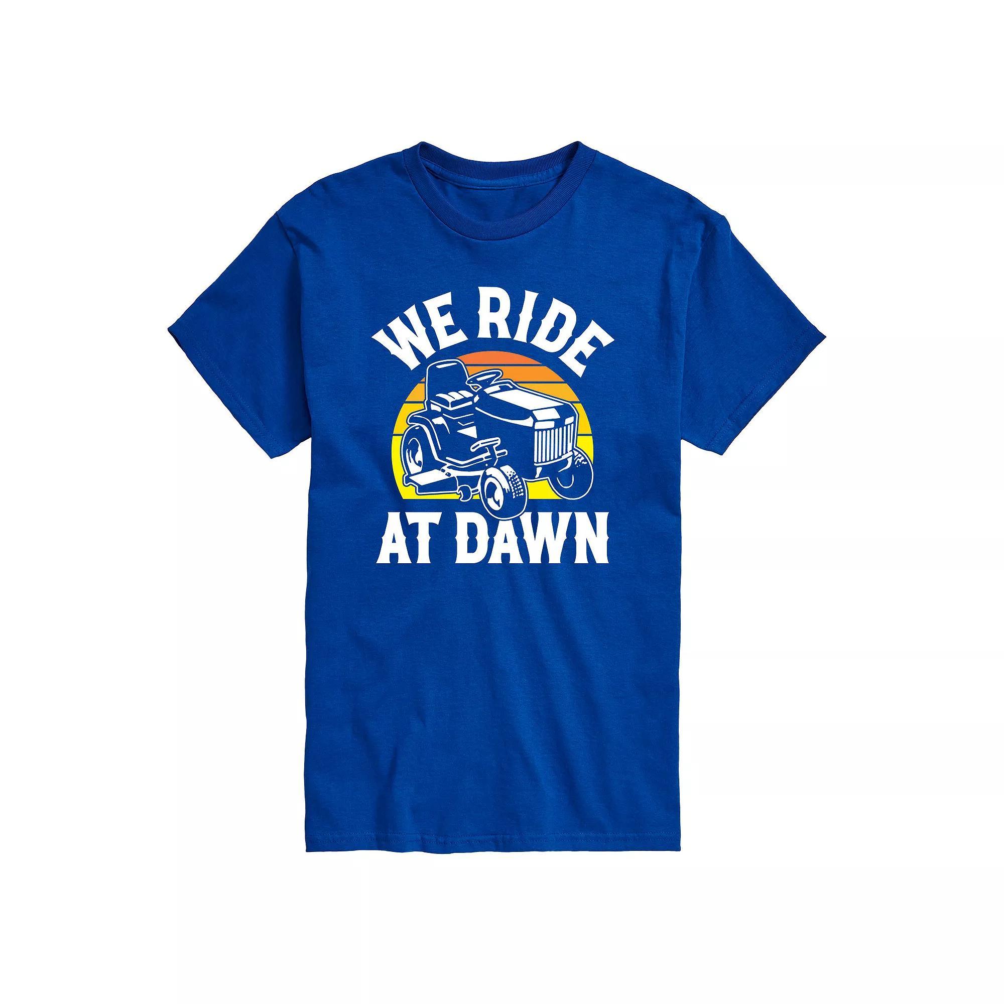 Mens We Ride At Dawn Mower Graphic Tee Product Image